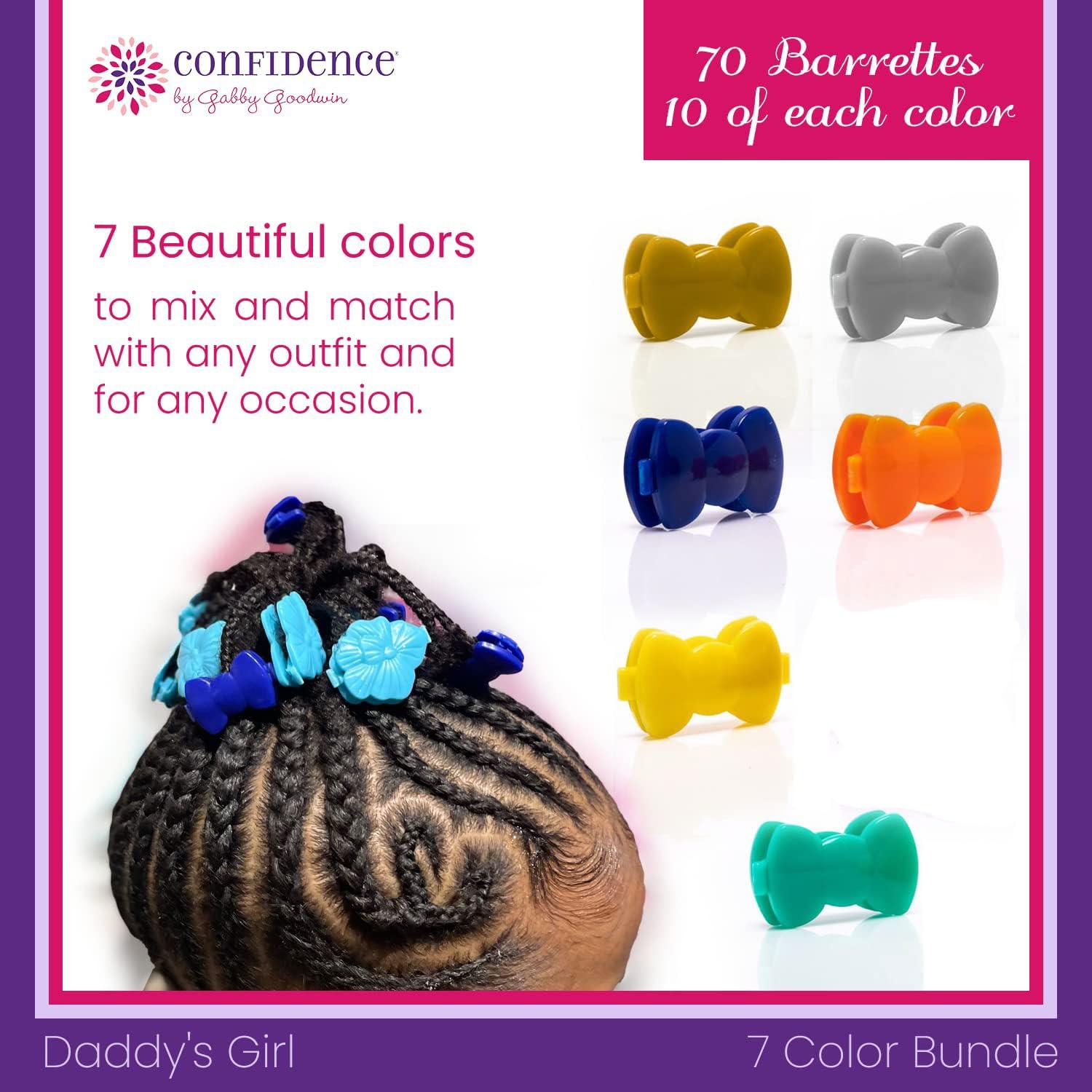 imageConfidence  GaBBY Bow Sweet Pea Design  Patented NonSlip Barrettes  50 Pack 5 Flower ColorsAssorted