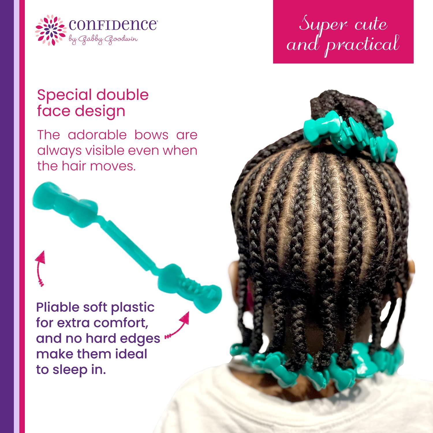 imageConfidence  GaBBY Bow Sweet Pea Design  Patented NonSlip Barrettes  50 Pack 5 Flower ColorsAssorted