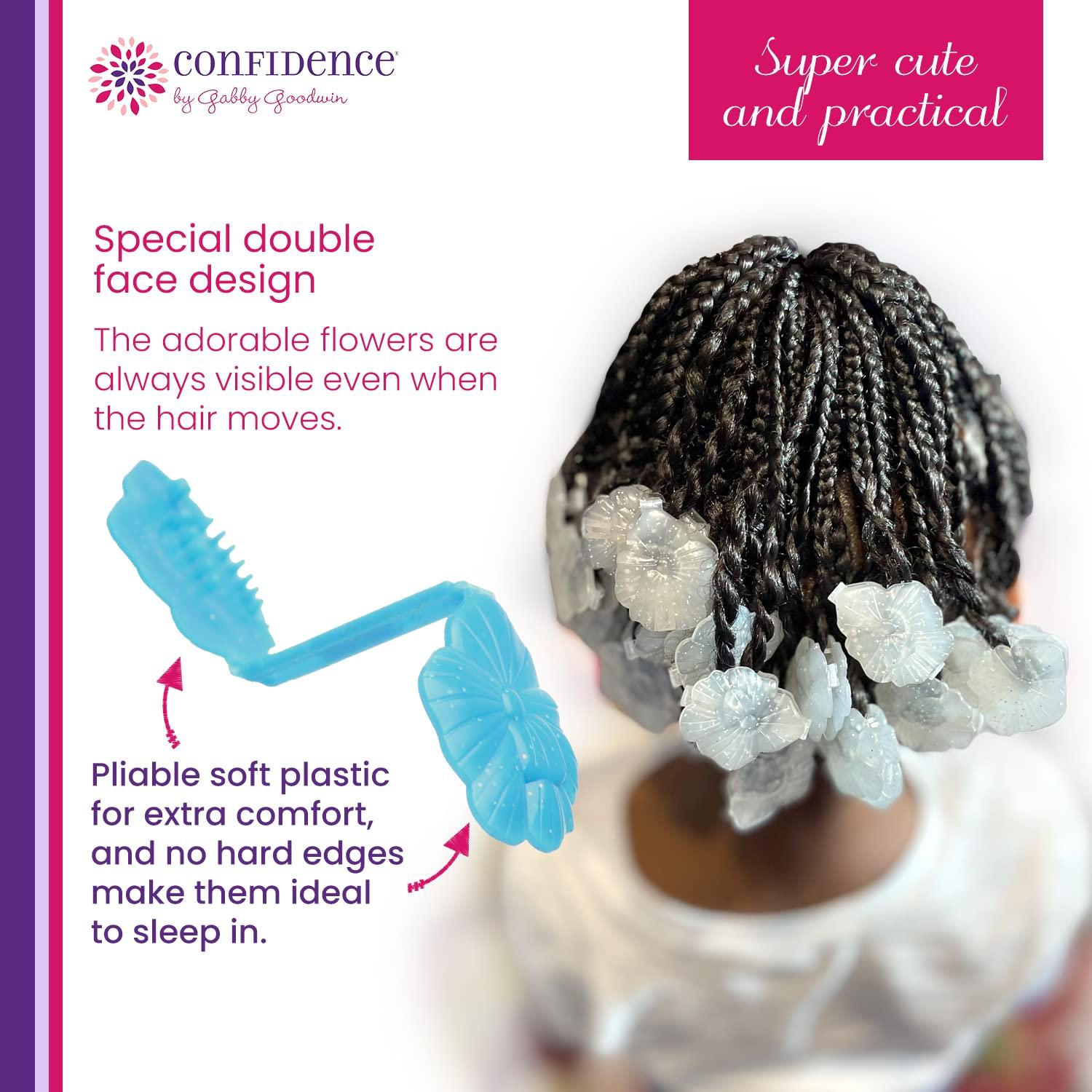 imageConfidence  GaBBY Bow Sweet Pea Design  Patented NonSlip Barrettes  50 Pack 5 Flower ColorsAssorted