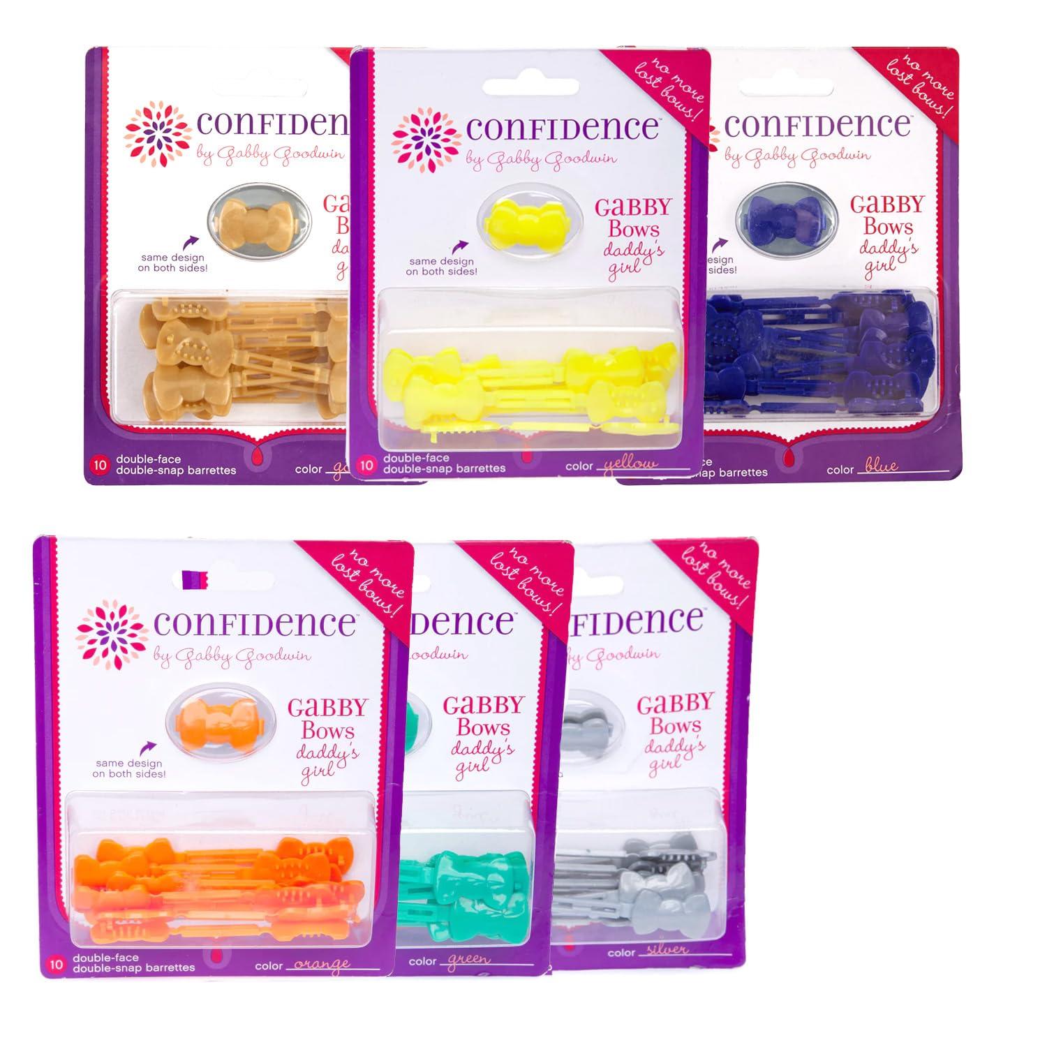 imageConfidence  GaBBY Bow Sweet Pea Design  Patented NonSlip Barrettes  50 Pack 5 Flower ColorsAssorted