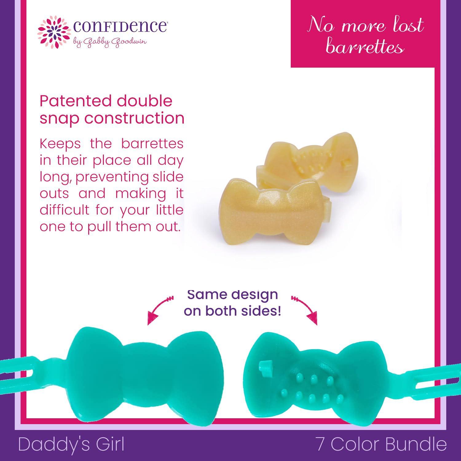 imageConfidence  GaBBY Bow Sweet Pea Design  Patented NonSlip Barrettes  50 Pack 5 Flower ColorsAssorted