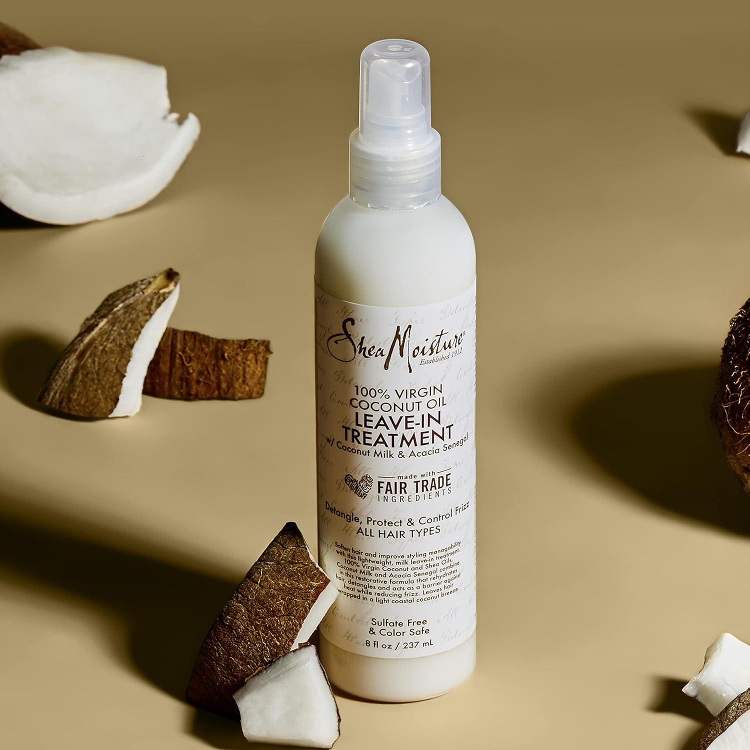 imageShea Moisture 100 Percent Virgin Coconut Oil LeaveIn Treatment 8 Ounce