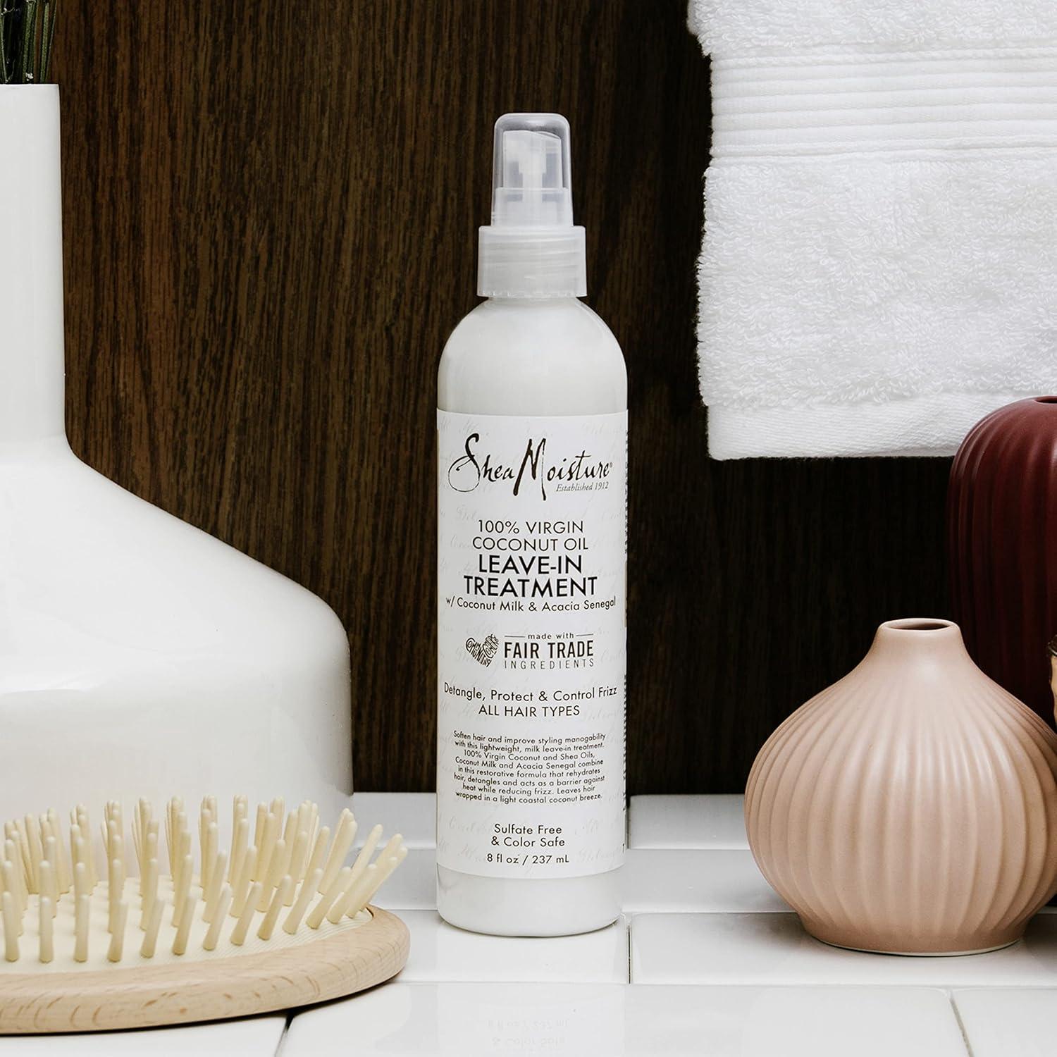 imageShea Moisture 100 Percent Virgin Coconut Oil LeaveIn Treatment 8 Ounce