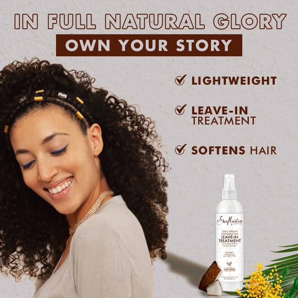 imageShea Moisture 100 Percent Virgin Coconut Oil LeaveIn Treatment 8 Ounce