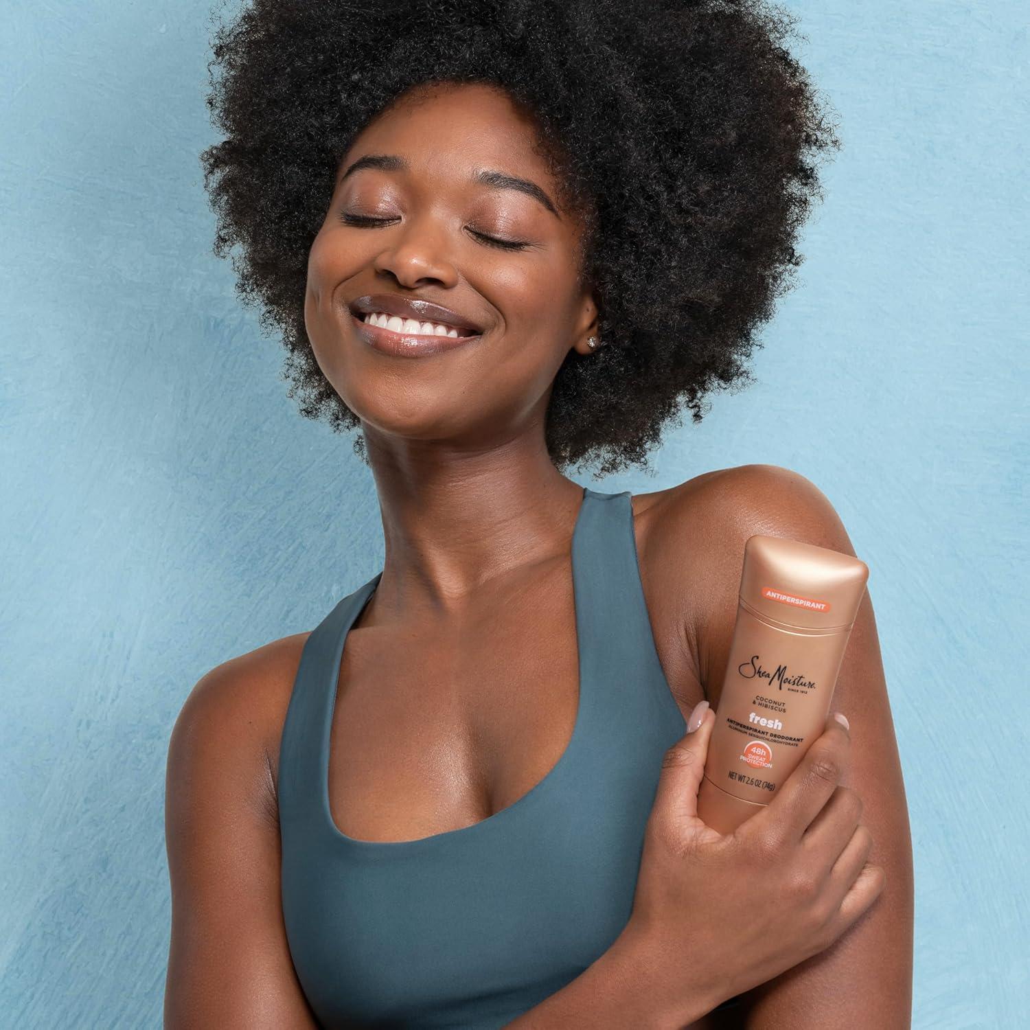 imageSheaMoisture Antiperspirant Deodorant Stick Fresh Coconut ampamp Hibiscus 2 Count for 48HR Sweat ampamp Odor Protection with No Parabens ampamp No Mineral Oil 26 oz