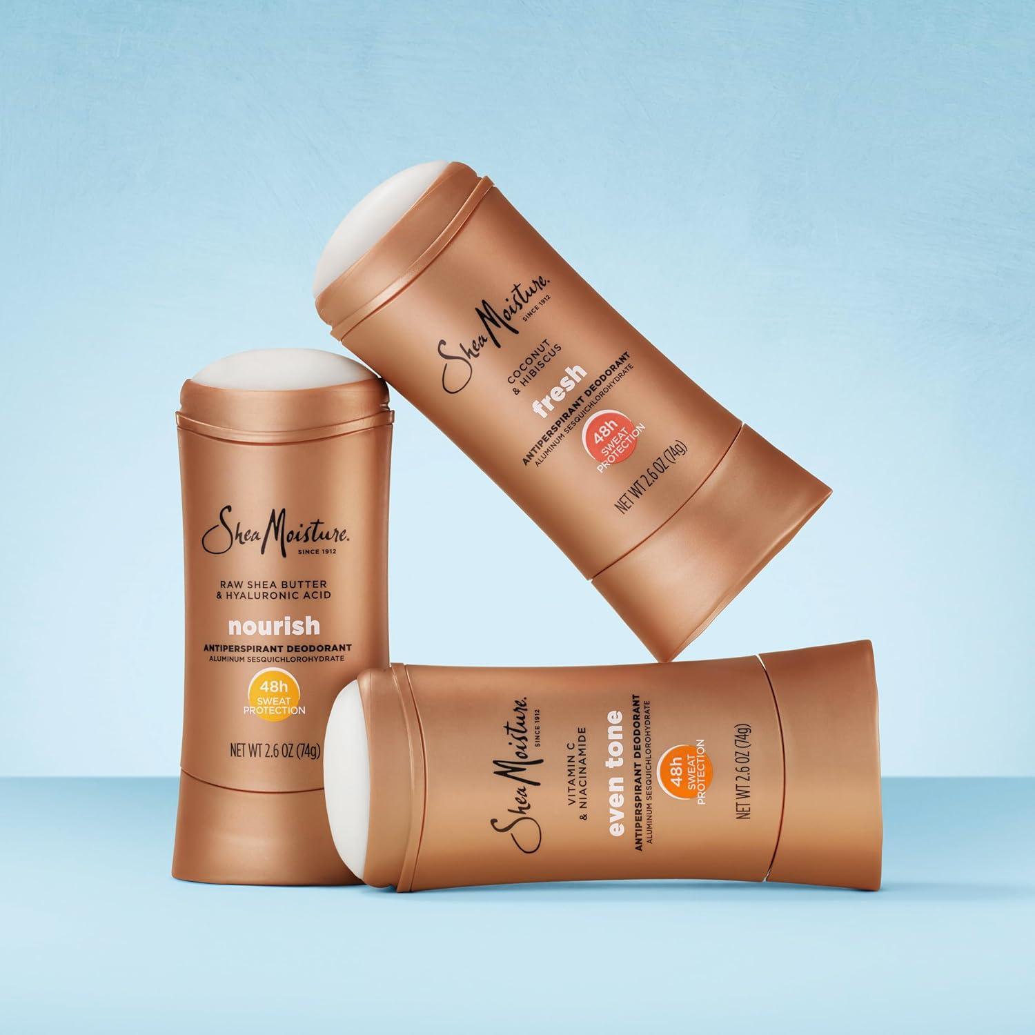 imageSheaMoisture Antiperspirant Deodorant Stick Fresh Coconut ampamp Hibiscus 2 Count for 48HR Sweat ampamp Odor Protection with No Parabens ampamp No Mineral Oil 26 oz