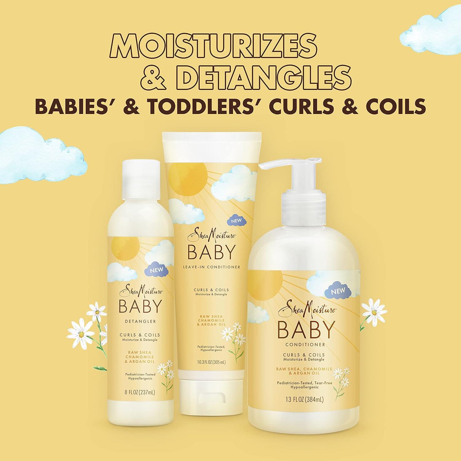 imageSheaMoisture Baby Conditioner for Curly Hair Raw Shea Chamomile and Argan Oil Moisturizes and Helps Detangle Delicate Curls and Coils 13 oz103 Ounce Pack of 1