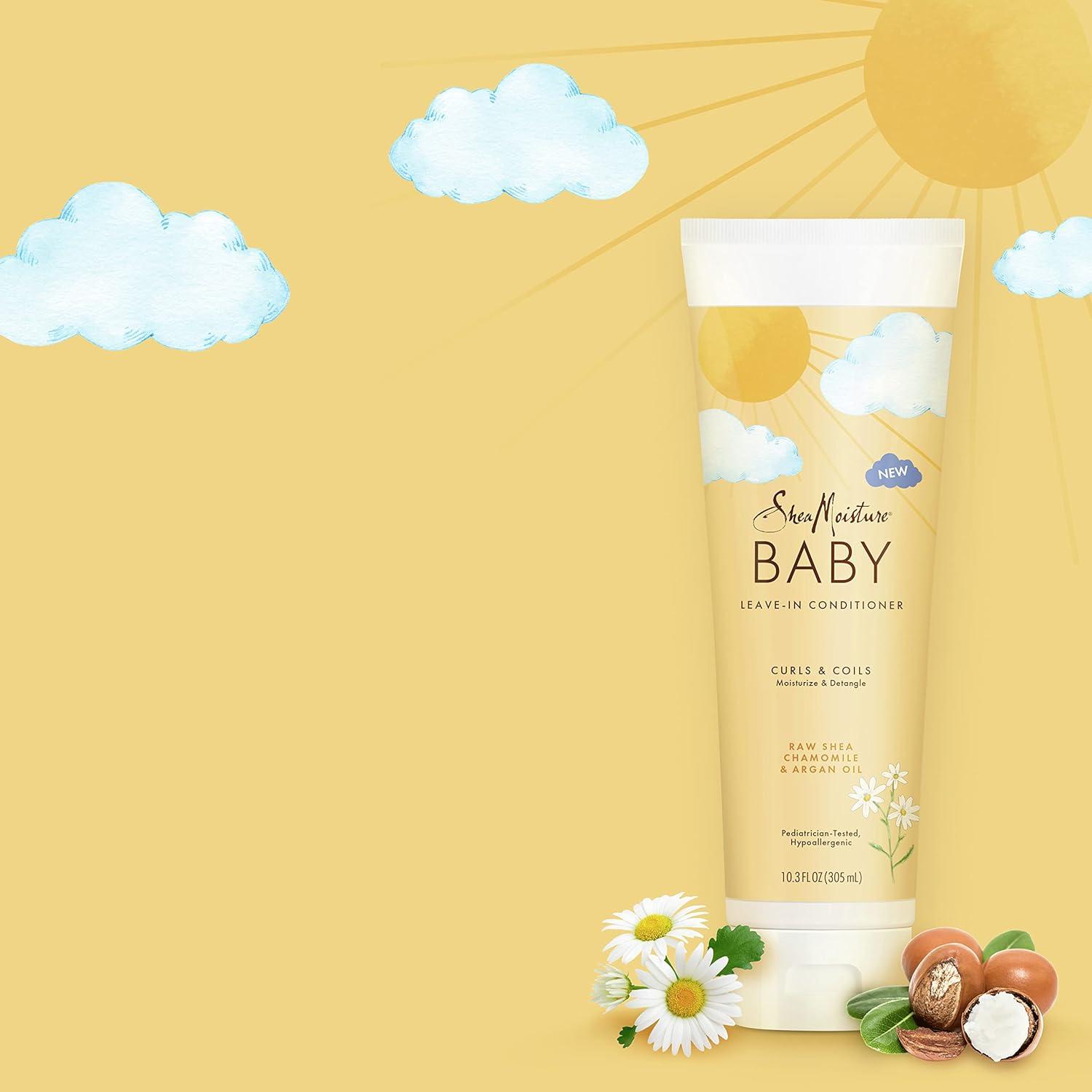 imageSheaMoisture Baby Conditioner for Curly Hair Raw Shea Chamomile and Argan Oil Moisturizes and Helps Detangle Delicate Curls and Coils 13 oz103 Ounce Pack of 1
