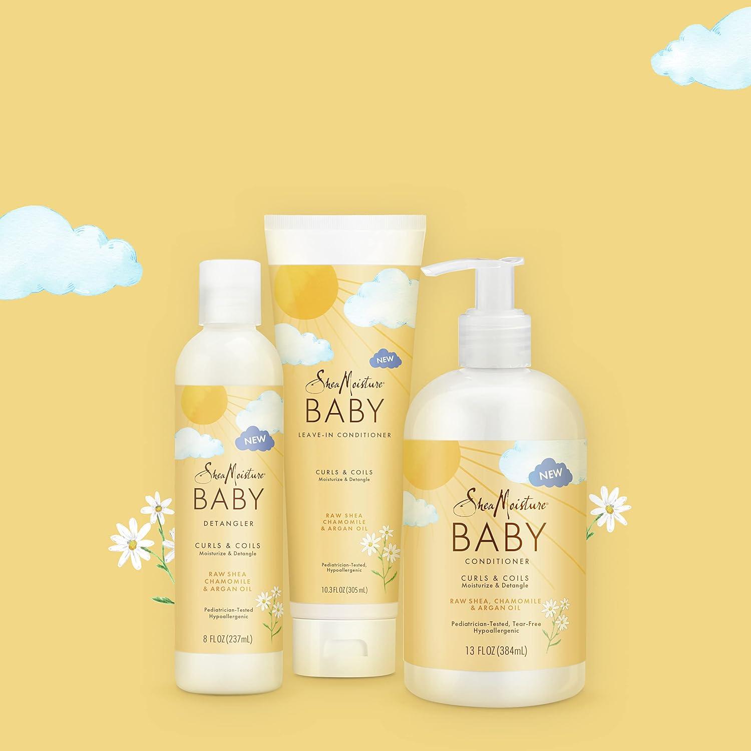 imageSheaMoisture Baby Conditioner for Curly Hair Raw Shea Chamomile and Argan Oil Moisturizes and Helps Detangle Delicate Curls and Coils 13 oz103 Ounce Pack of 1