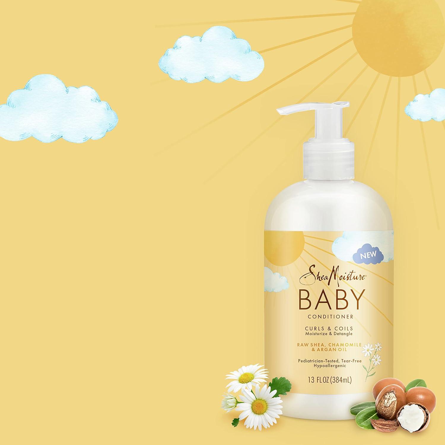 imageSheaMoisture Baby Conditioner for Curly Hair Raw Shea Chamomile and Argan Oil Moisturizes and Helps Detangle Delicate Curls and Coils 13 oz13 Fl Oz Pack of 1