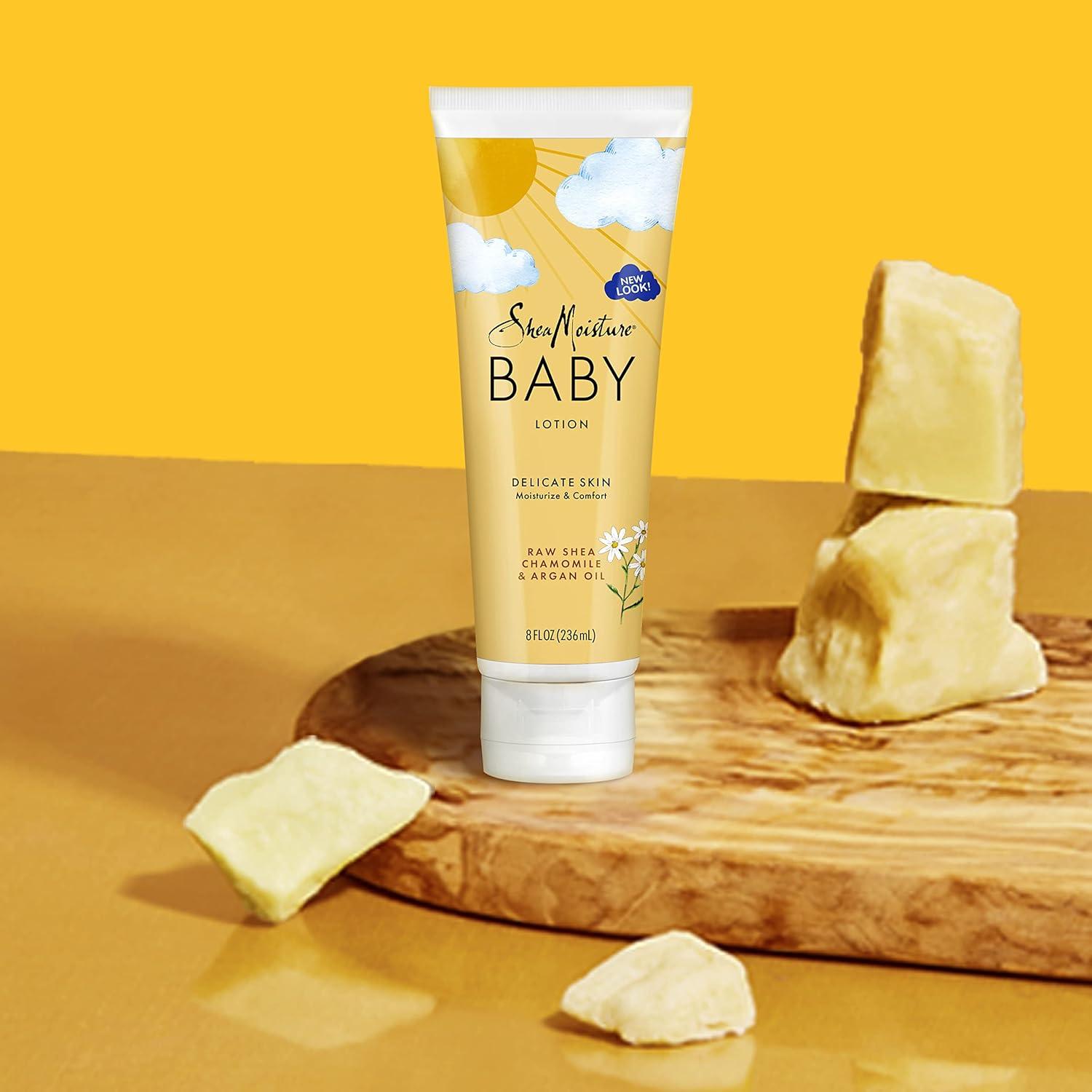imageSheaMoisture Baby Lotion for Dry Skin and Clear Skin Raw Shea Chamomile and Argan Oil with Shea Butter 8 ozChamomile