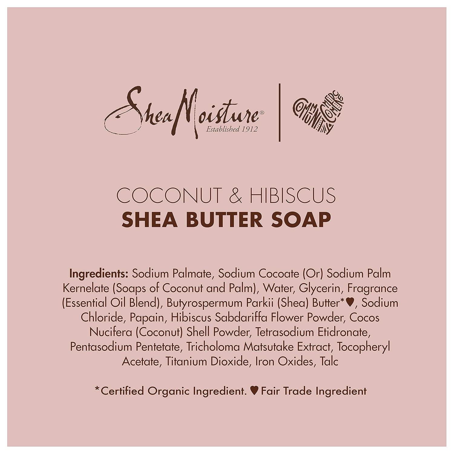 imageSheaMoisture Bar Soap 6 Count for Troubled Skin African Black Soap Cleanser with Shea Butter 8 ozcoconut and hibiscus