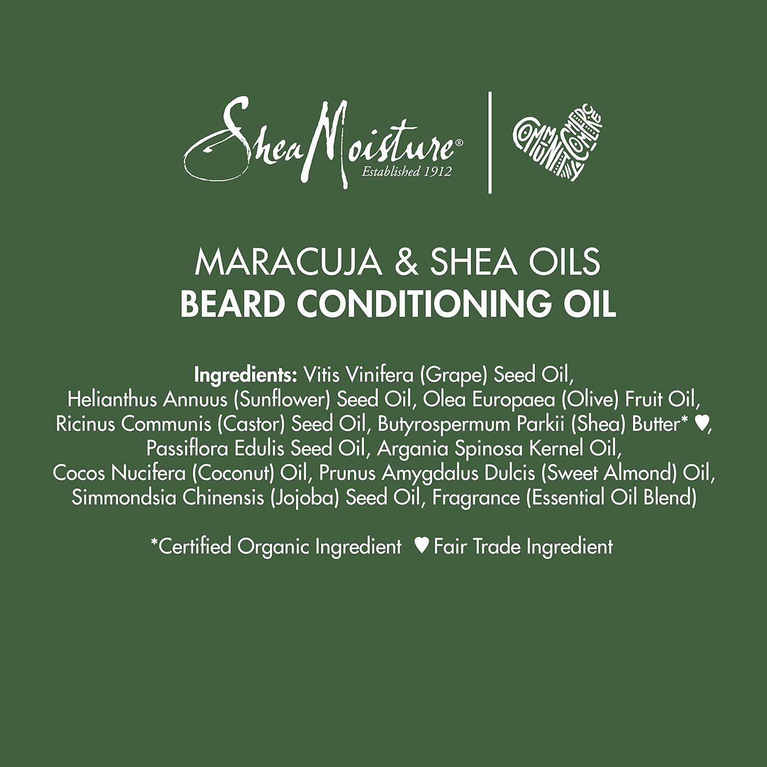 imageSheaMoisture Beard Conditioning Oil for a Full Beard Maracuja Oil and Shea Butter to Moisturize and Soften 32 oz