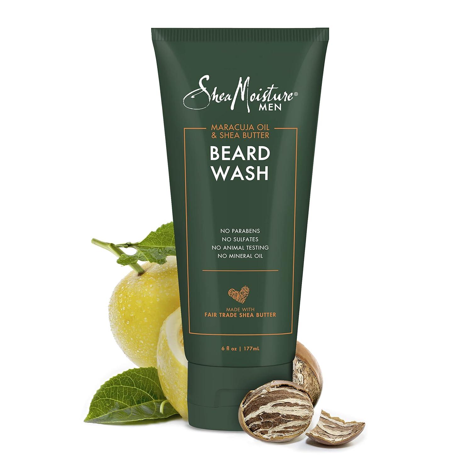 imageSheaMoisture Beard Wash for Full Beards  Maracuja Oil ampamp Shea Butter to Deep Clean and Refresh  6 oz6 Fl Oz Pack of 1