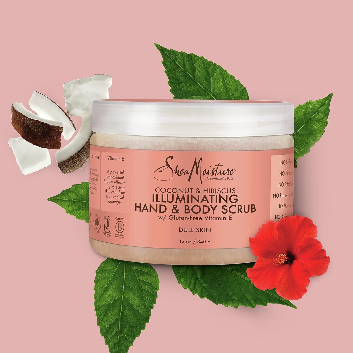 imageSheaMoisture Body Scrub for Dull Skin Illuminating Coconut and Hibiscus CrueltyFree Skin Care 12 oz