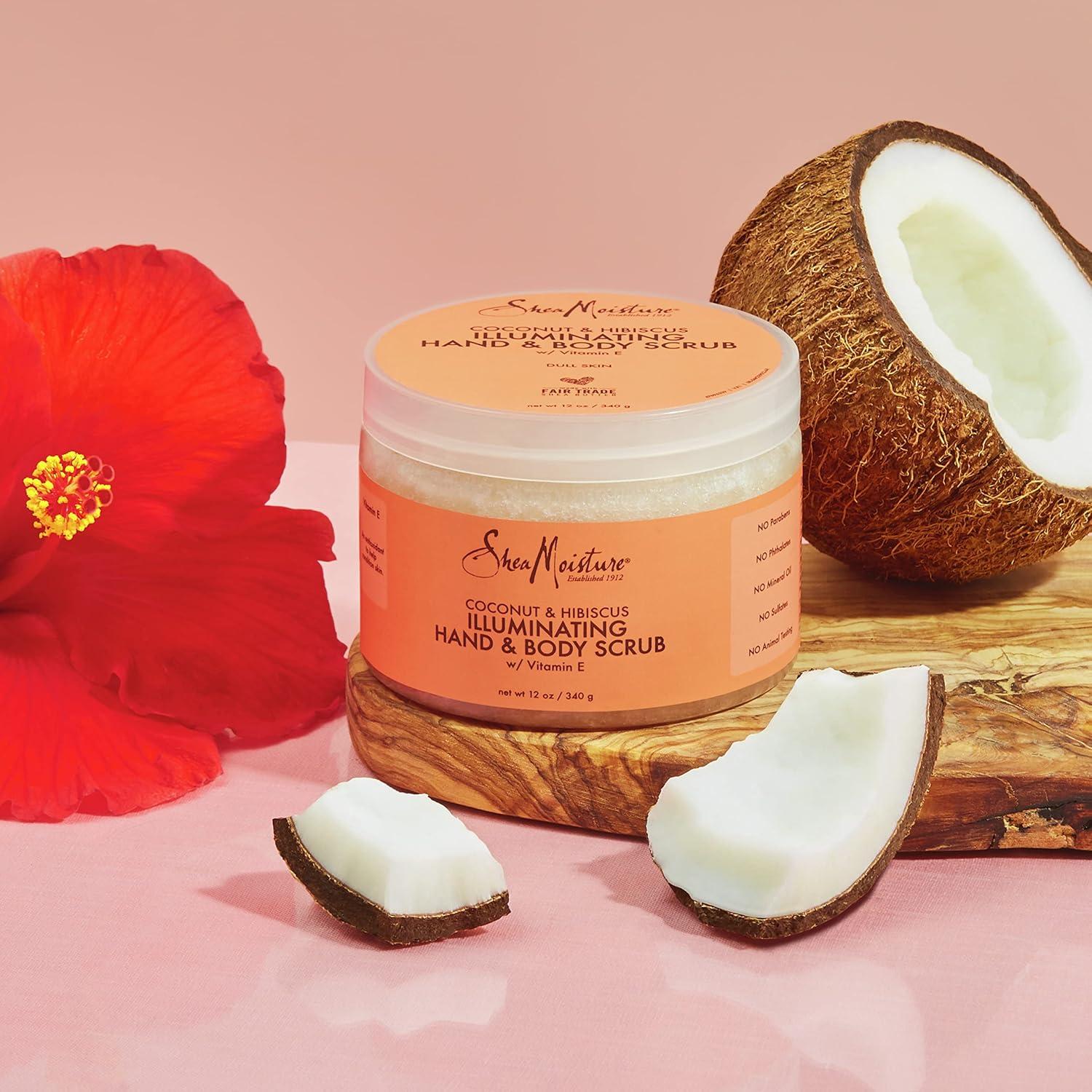 imageSheaMoisture Body Scrub for Dull Skin Illuminating Coconut and Hibiscus CrueltyFree Skin Care 12 oz