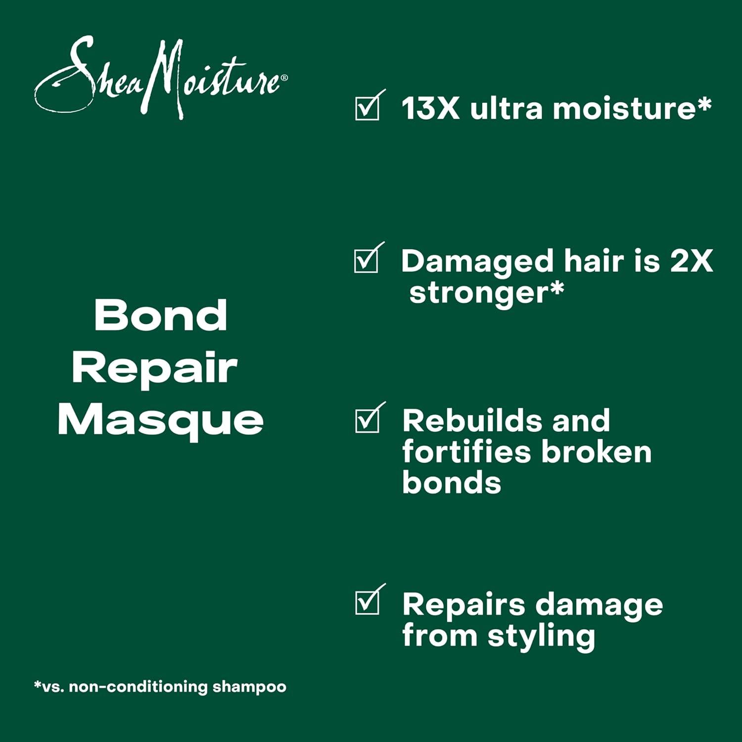 imageSheaMoisture Bond Repair Masque Amla Oil Deeply Moisturizes and Visibly Repairs Damage with Hydroplex Technology and Amla Oil for Stronger Hair with Restorative HydroPlex Infusion 11 ozConditioner
