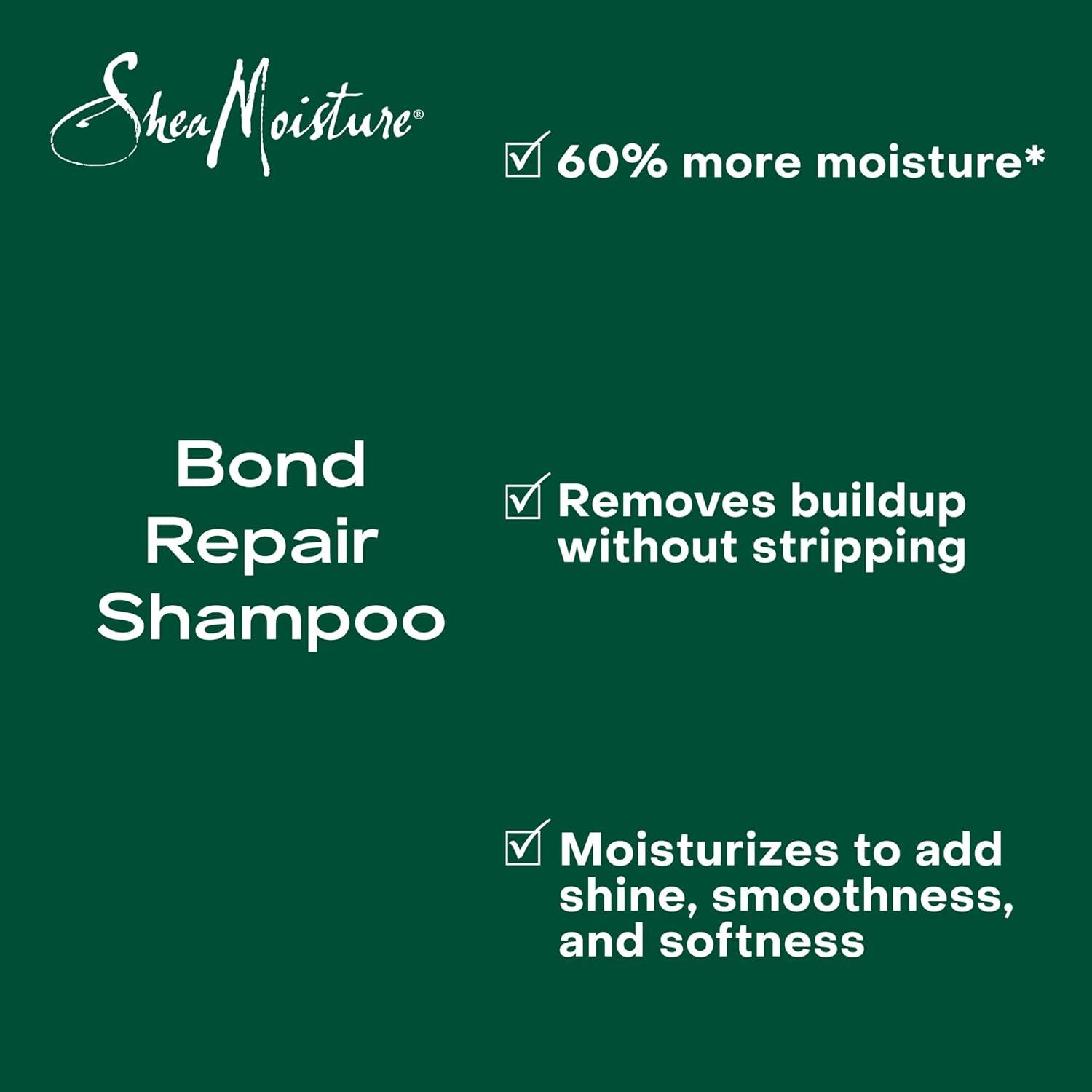 imageSheaMoisture Bond Repair Shampoo Amla Oil Deeply Cleanses and Removes Build Up to Repair Hair Bonds with Hydroplex Technology and Amla Oil with Restorative HydroPlex Infusion 13fl oz