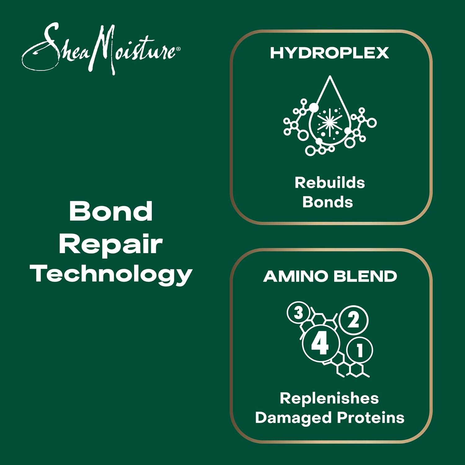 imageSheaMoisture Bond Repair Shampoo Conditioner LeaveIn ampamp Masque 4 Pk Alma Oil to Strengthen Hair with Restorative HydroPlex Infusion
