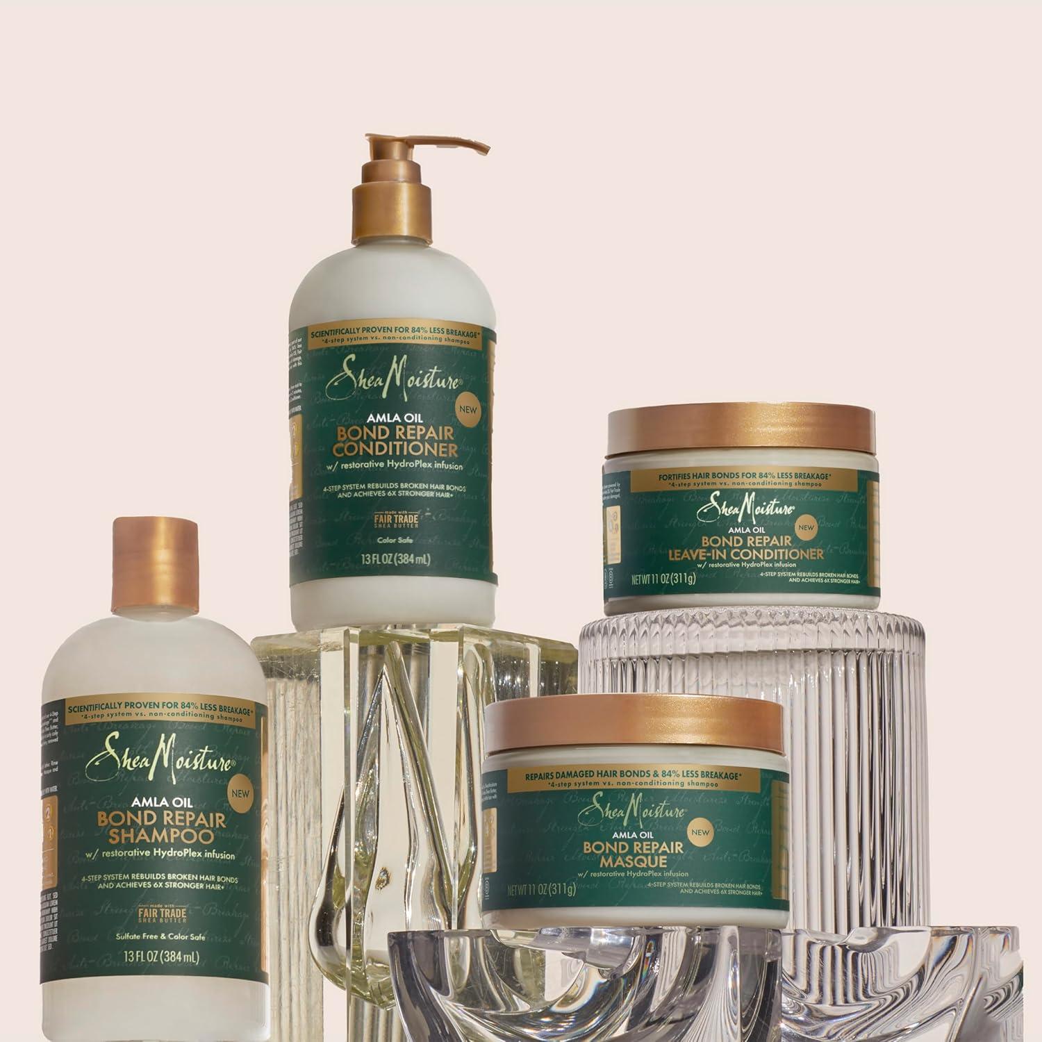 imageSheaMoisture Bond Repair Shampoo Conditioner LeaveIn ampamp Oil 4 Pk Alma Oil to Strengthen Hair with Restorative HydroPlex Infusion