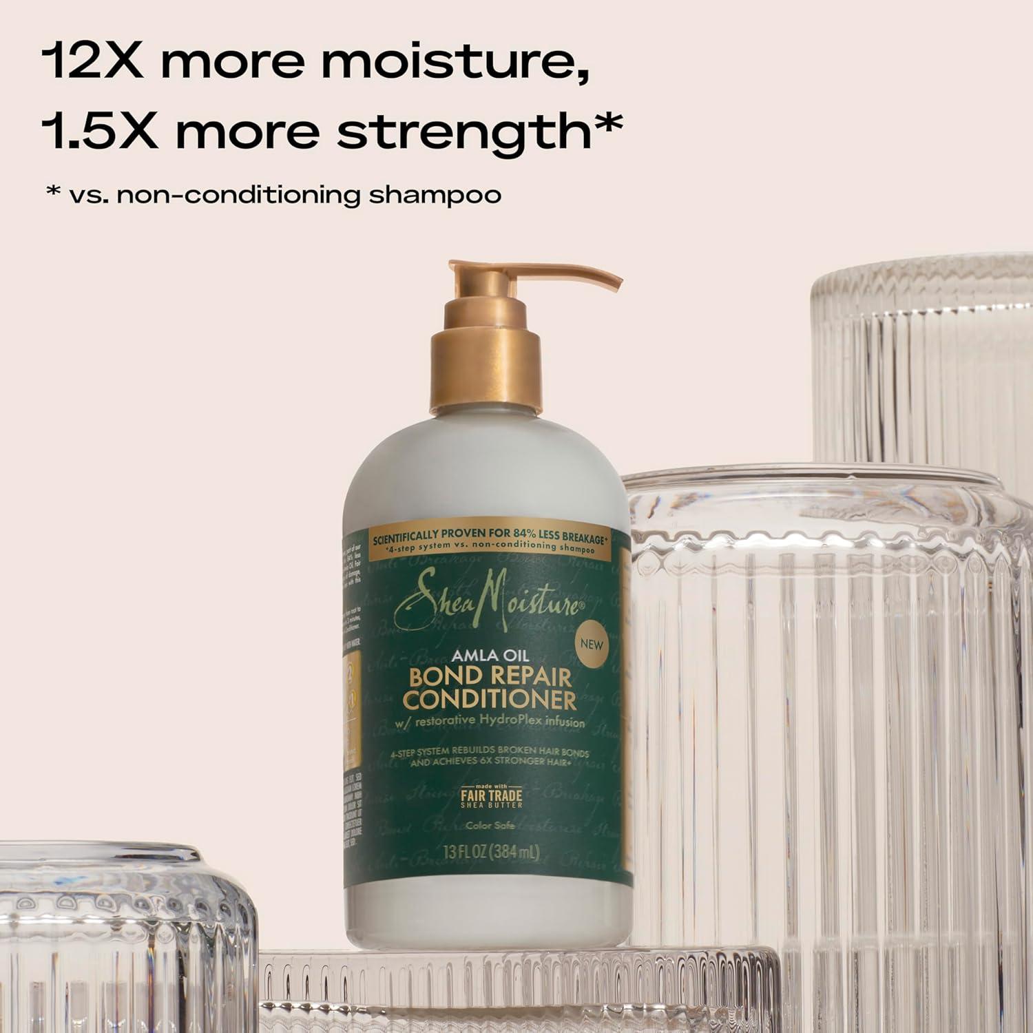 imageSheaMoisture Bond Repair Shampoo Conditioner LeaveIn ampamp Oil 4 Pk Alma Oil to Strengthen Hair with Restorative HydroPlex Infusion