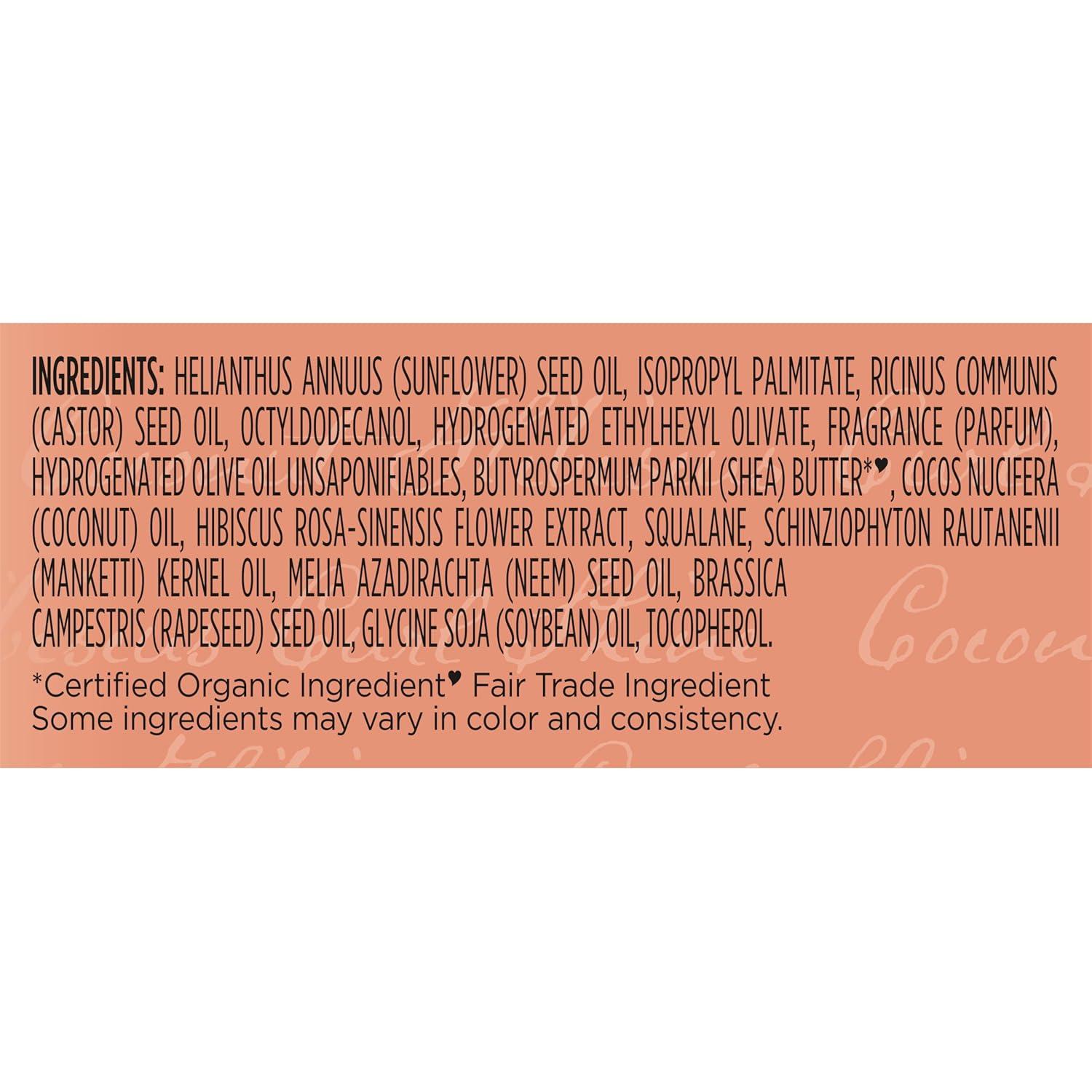 imageSheaMoisture Coconut ampamp Hibiscus Smooth ampamp Shine Oil Coconut ampamp Hibiscus Softens and Hydrates Hair With Manketti and Coconut Oil For a Lightweight Texture 33fl ozHair Styling Agent