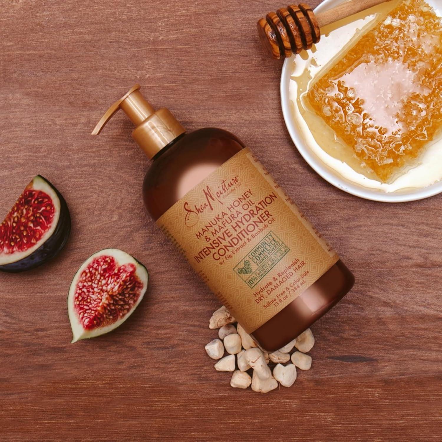 imageSheaMoisture Conditioner Intensive Hydration for Dry Damaged Hair Manuka Honey and Mafura Oil to Nourish and Soften Hair 13 oz13 Fl Oz Pack of 1