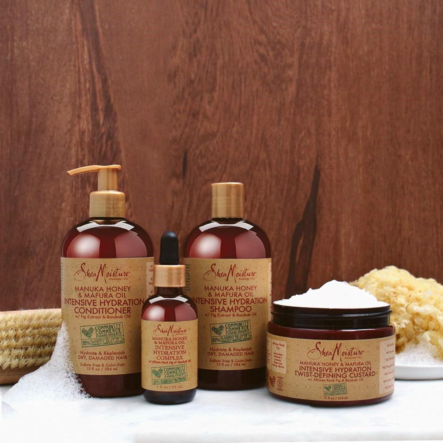 imageSheaMoisture Conditioner Intensive Hydration for Dry Damaged Hair Manuka Honey and Mafura Oil to Nourish and Soften Hair 13 oz13 Fl Oz Pack of 1