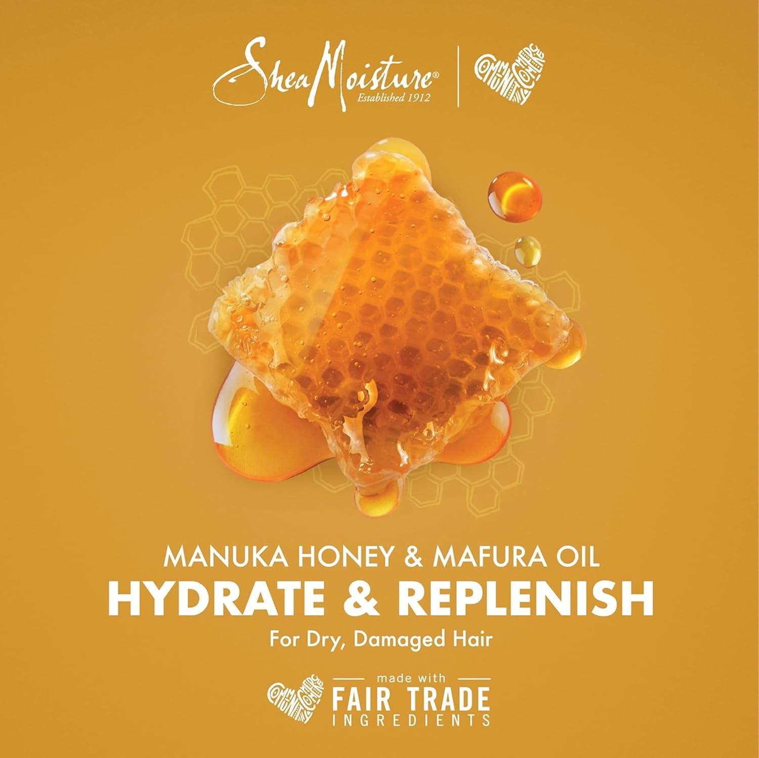 imageSheaMoisture Conditioner Intensive Hydration for Dry Damaged Hair Manuka Honey and Mafura Oil to Nourish and Soften Hair 13 oz13 Fl Oz Pack of 1
