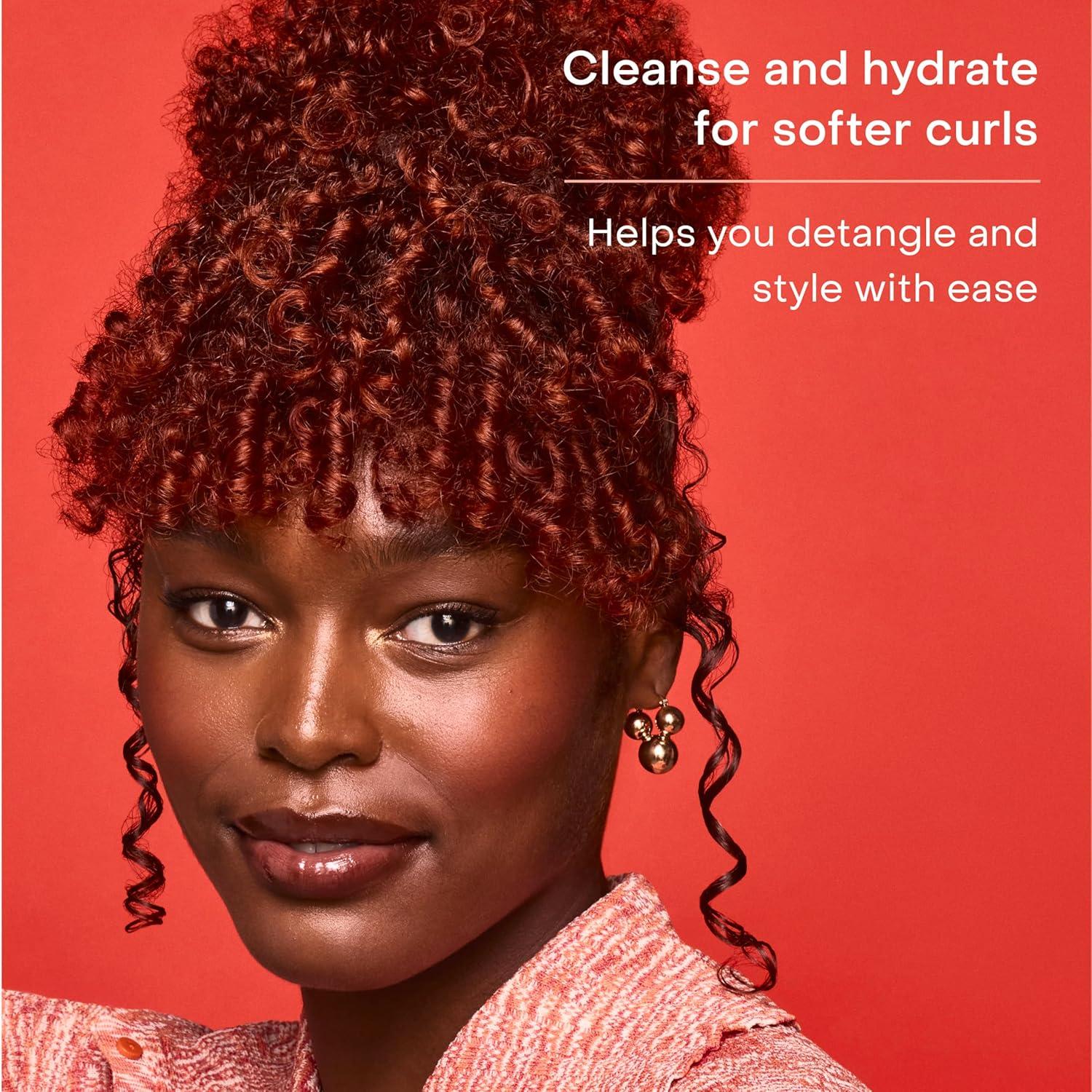 imageSheaMoisture Curl Stretch Shampoo Kalahari Melon Oil Infused with Hyaluronic Serum Cleanses and Hydrates for Strong and Soft Curls for Type 4 Hair 13 Fl Oz