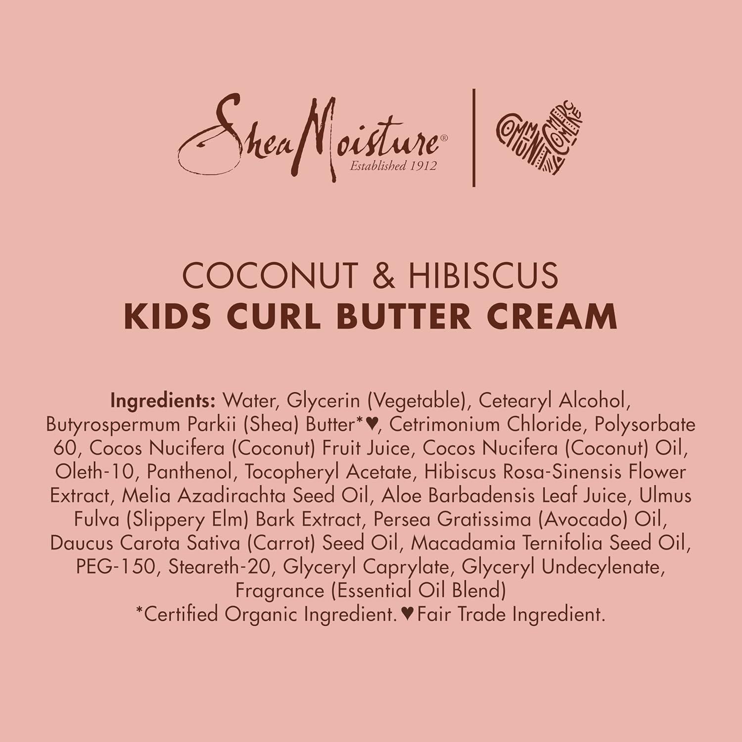 imageSheaMoisture Curling Styling Cream For Curl Definition Coconut ampamp Hibiscus Curl and Detangle Kids Hair 6 ozCoconut and Hibiscus