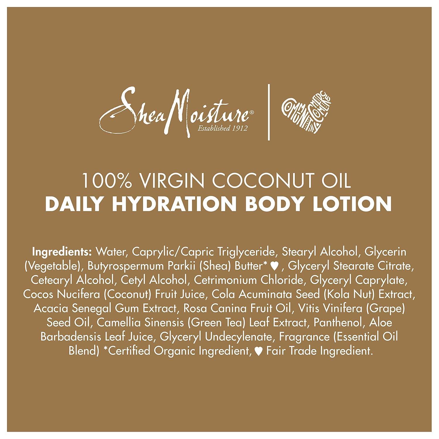 imageSheaMoisture Daily Hydration Body Lotion Moisturizer 100 Virgin Coconut Oil For All Skin Types Paraben Free 16 oz16 Fl Oz Pack of 1