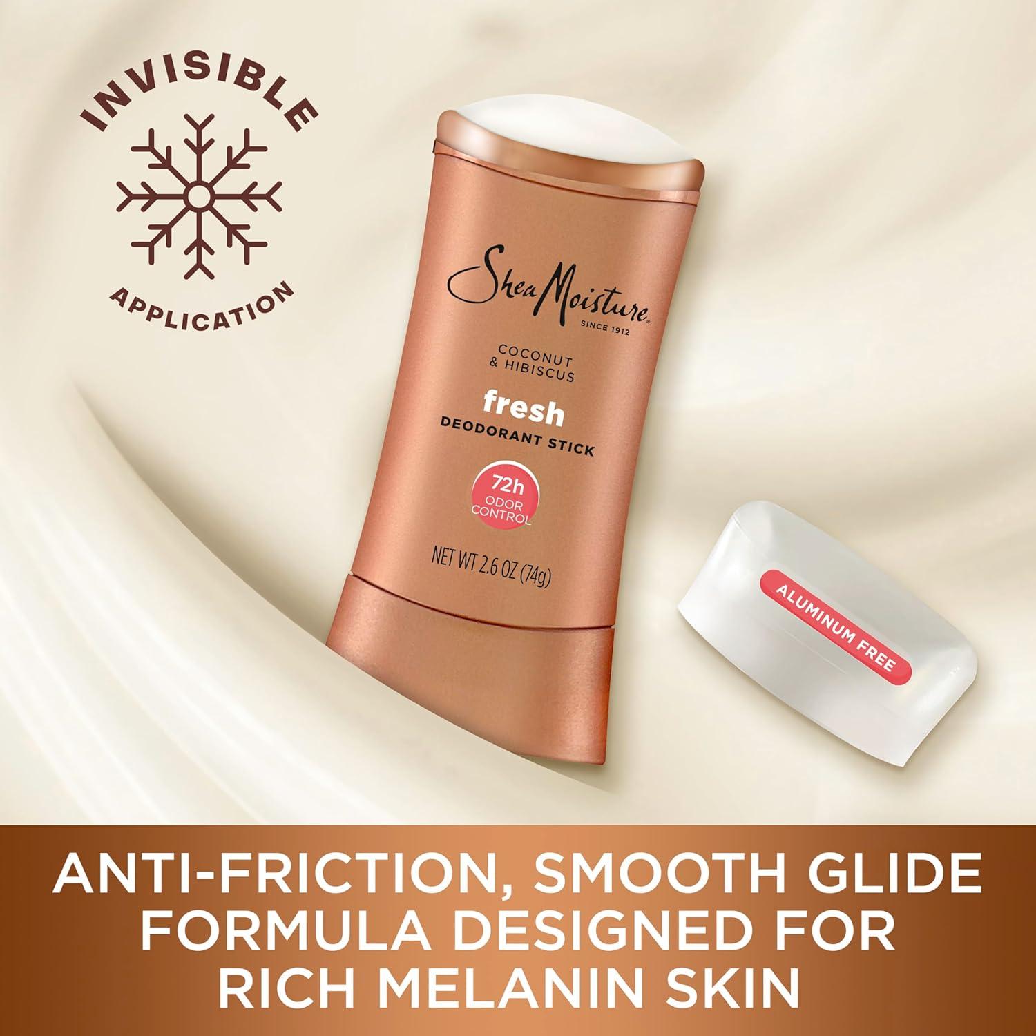 imageSheaMoisture Deodorant Stick 72h Odor Control Coconut ampamp Hibiscus Fresh Aluminum Free 26 oz