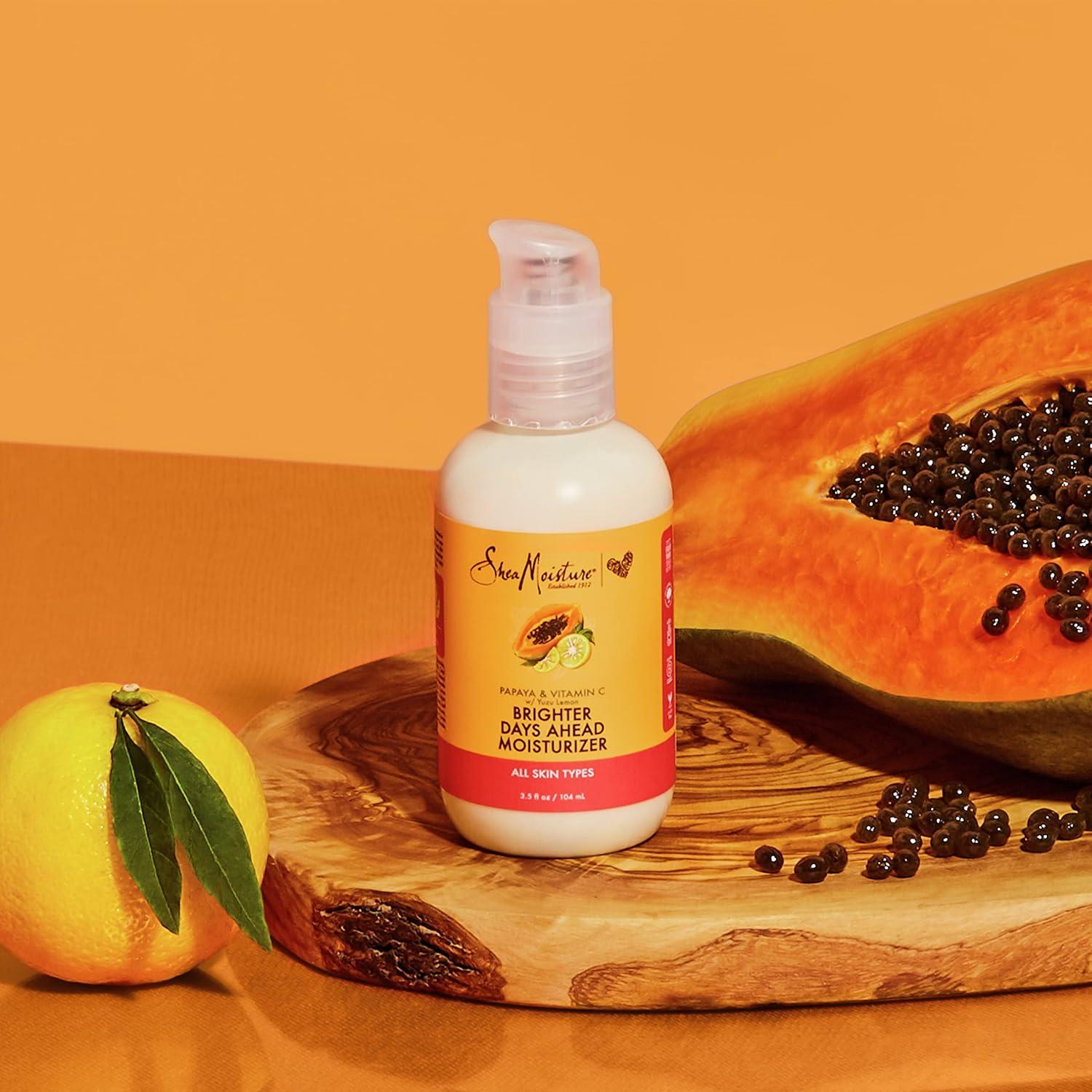imageSheaMoisture Face Moisturizer For Dull Uneven Skin Papaya and Vitamin C Skin Care 32 ozLemon