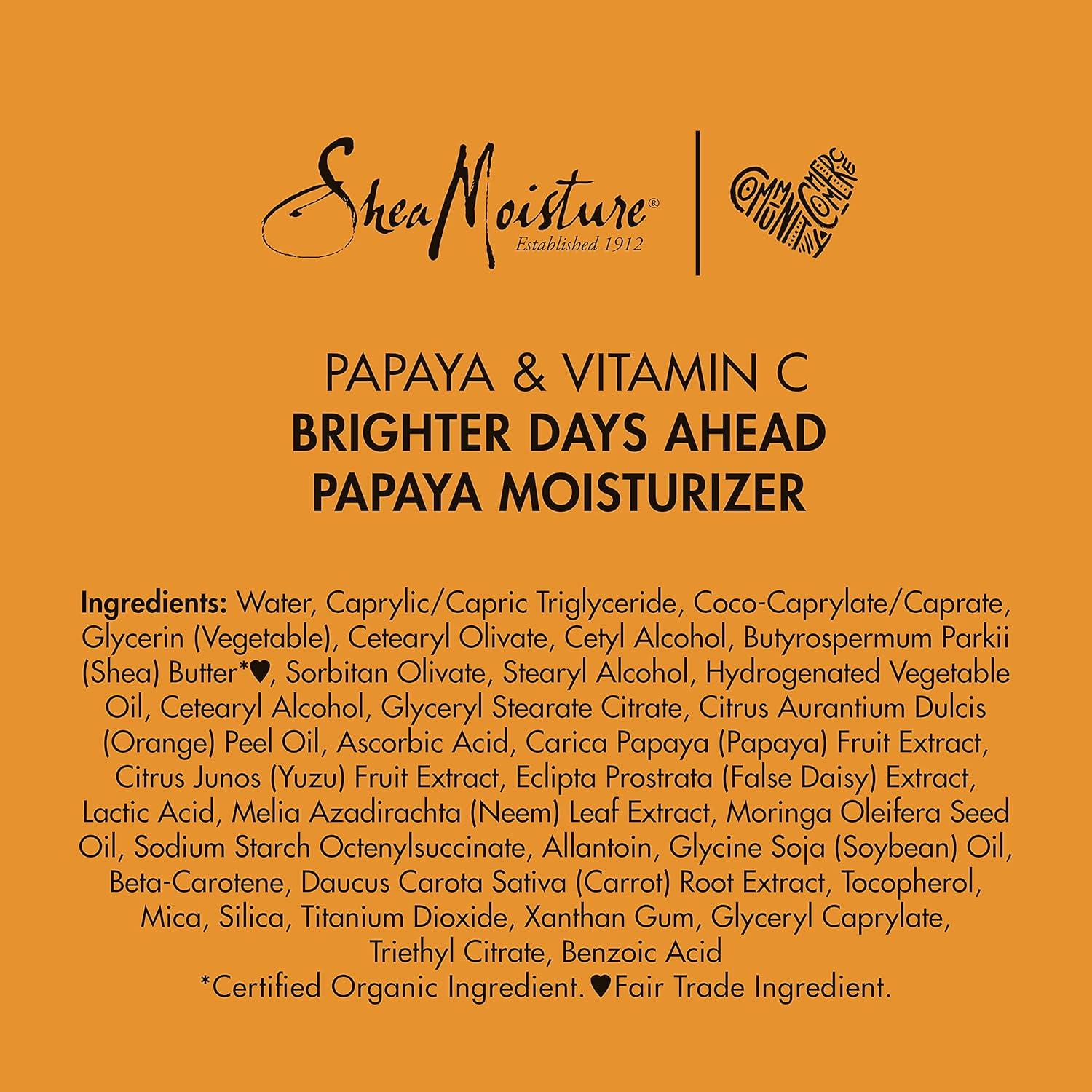 imageSheaMoisture Face Moisturizer For Dull Uneven Skin Papaya and Vitamin C Skin Care 32 ozLemon