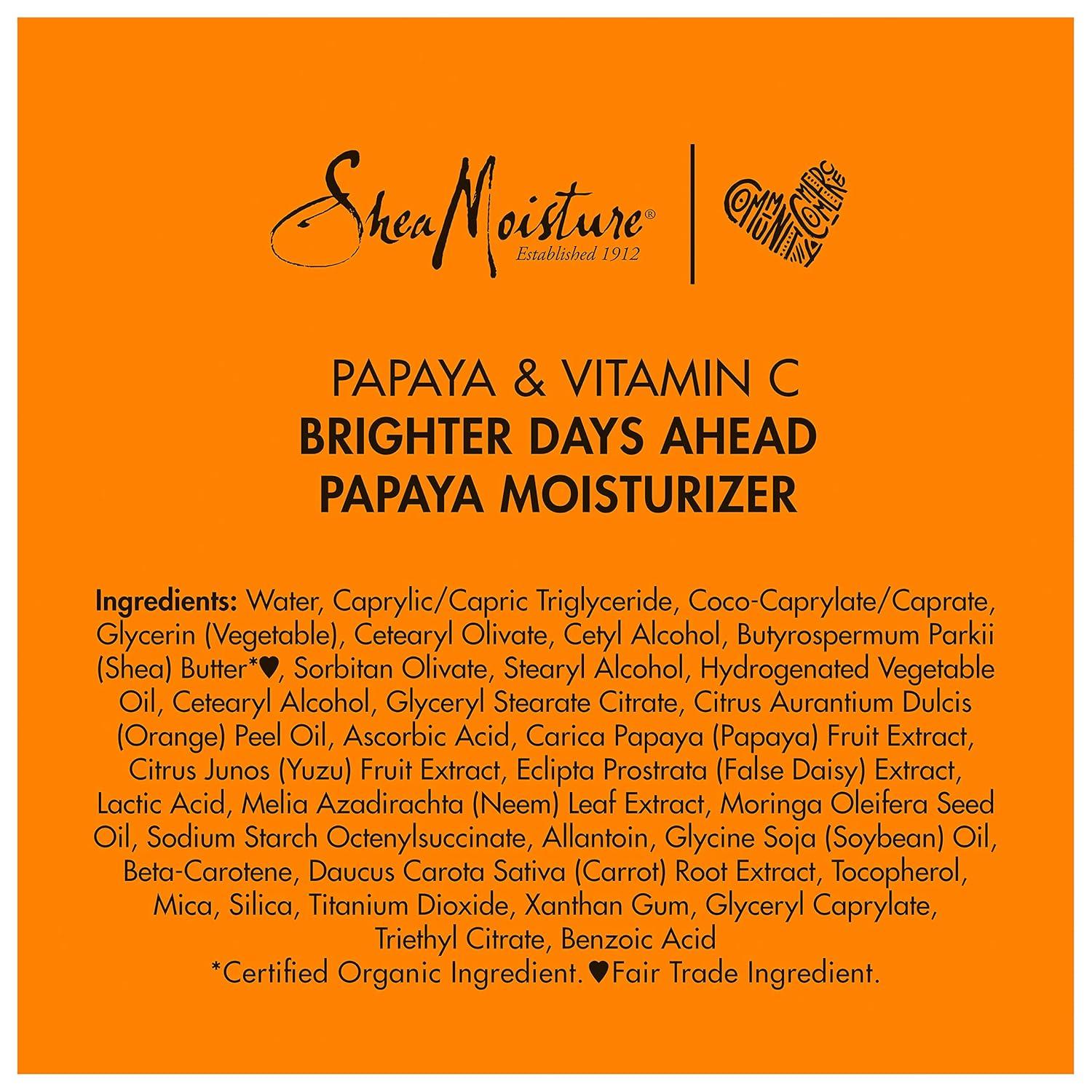 imageSheaMoisture Face Moisturizer For Dull Uneven Skin Papaya and Vitamin C Skin Care 32 ozPapaya