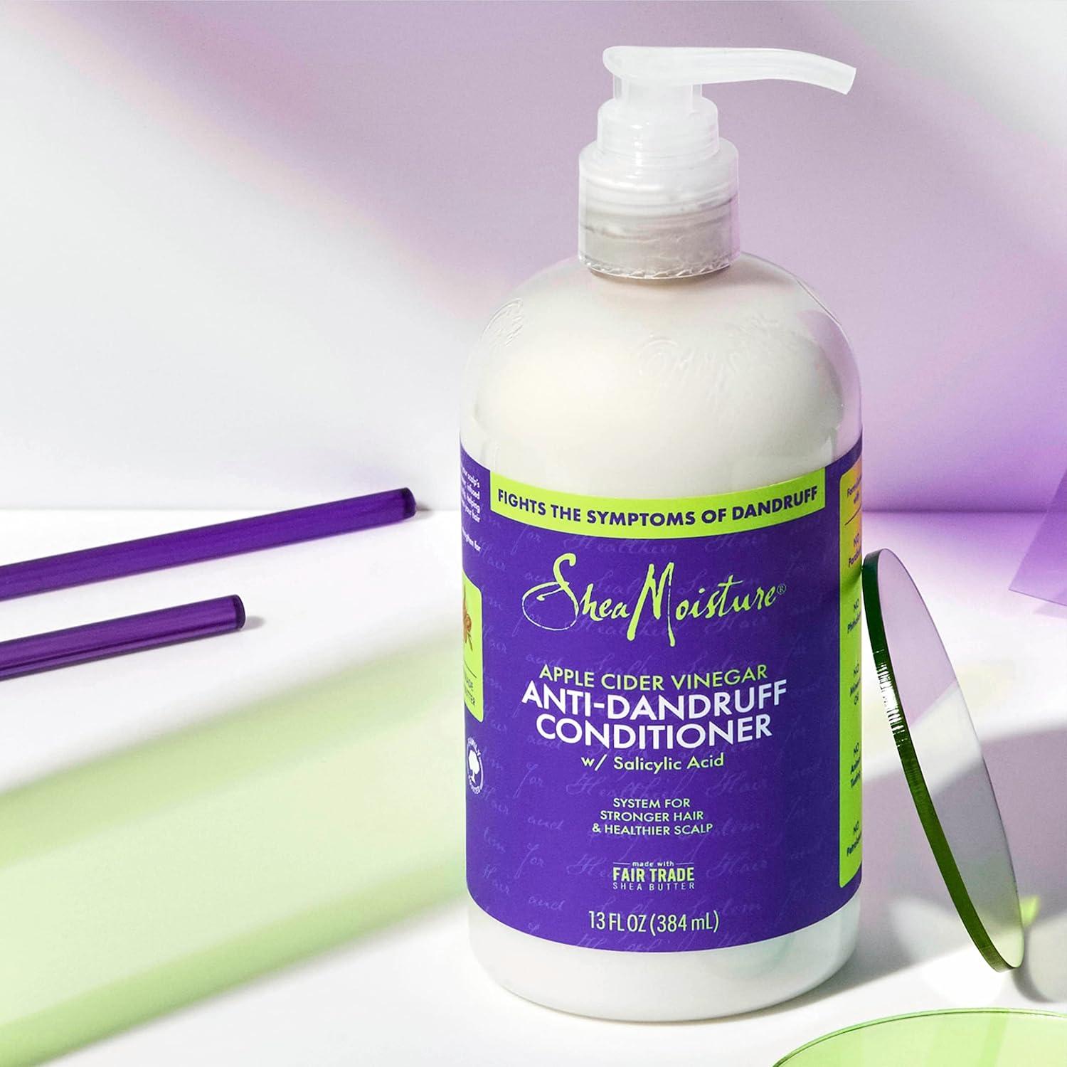 imageSheaMoisture Hair Care System AntiDandruff For Stronger Hair ampamp Healthier Scalp Conditioner Formulated With Apple Cider Vinegar And Fair Trade Shea Butter 13ozAntiDandruff