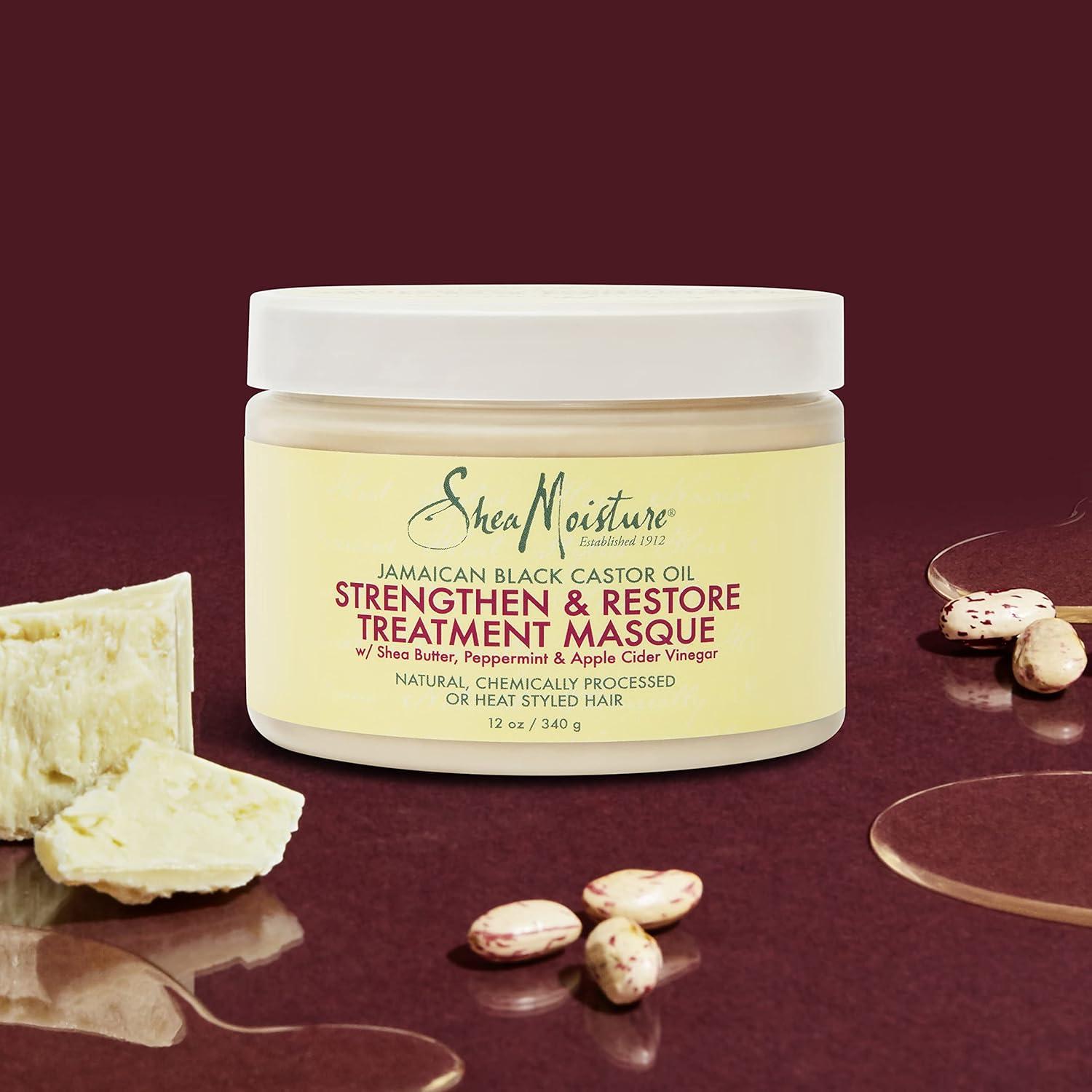 imageSheaMoisture Jamaican Black Castor Oil Treatment Masque Jamaican Black Castor Oil For Dry Hair Paraben Free Hair Mask 115 oz12 Ounce Pack of 1