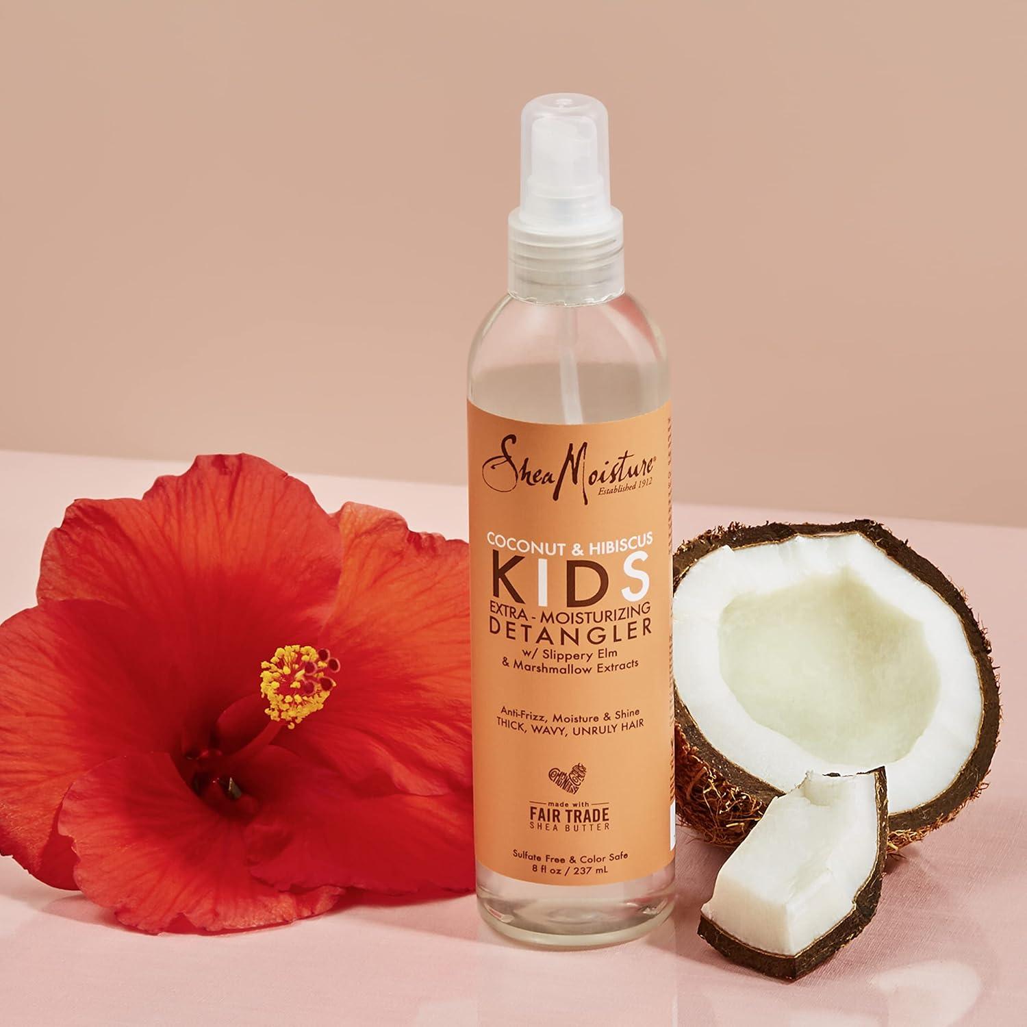 imageSheaMoisture Kids Extra Moisturizing Detangler Coconut and Hibiscus for Curly Hair Hair Care Product with Shea Butter 8 oz8 Fl Oz Pack of 1