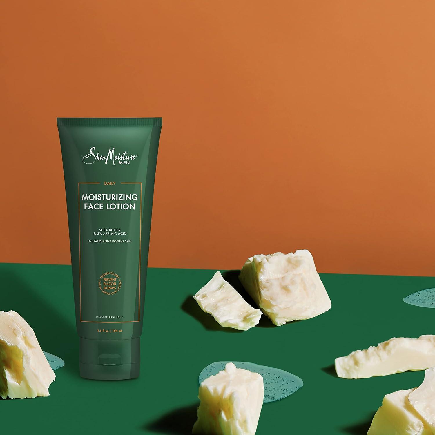 imageSheaMoisture Men Lotion for Soft Smooth Skin Daily Moisturizing Face Lotion DermatologistTested Skin Care Proven to Prevent Razor Bumps When Using Our System 35 oz
