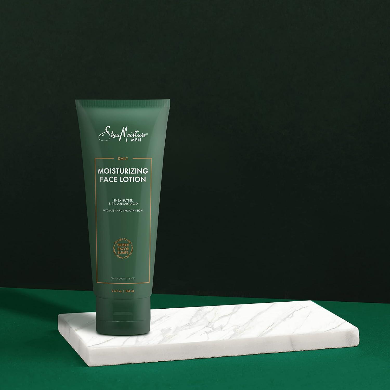 imageSheaMoisture Men Lotion for Soft Smooth Skin Daily Moisturizing Face Lotion DermatologistTested Skin Care Proven to Prevent Razor Bumps When Using Our System 35 oz