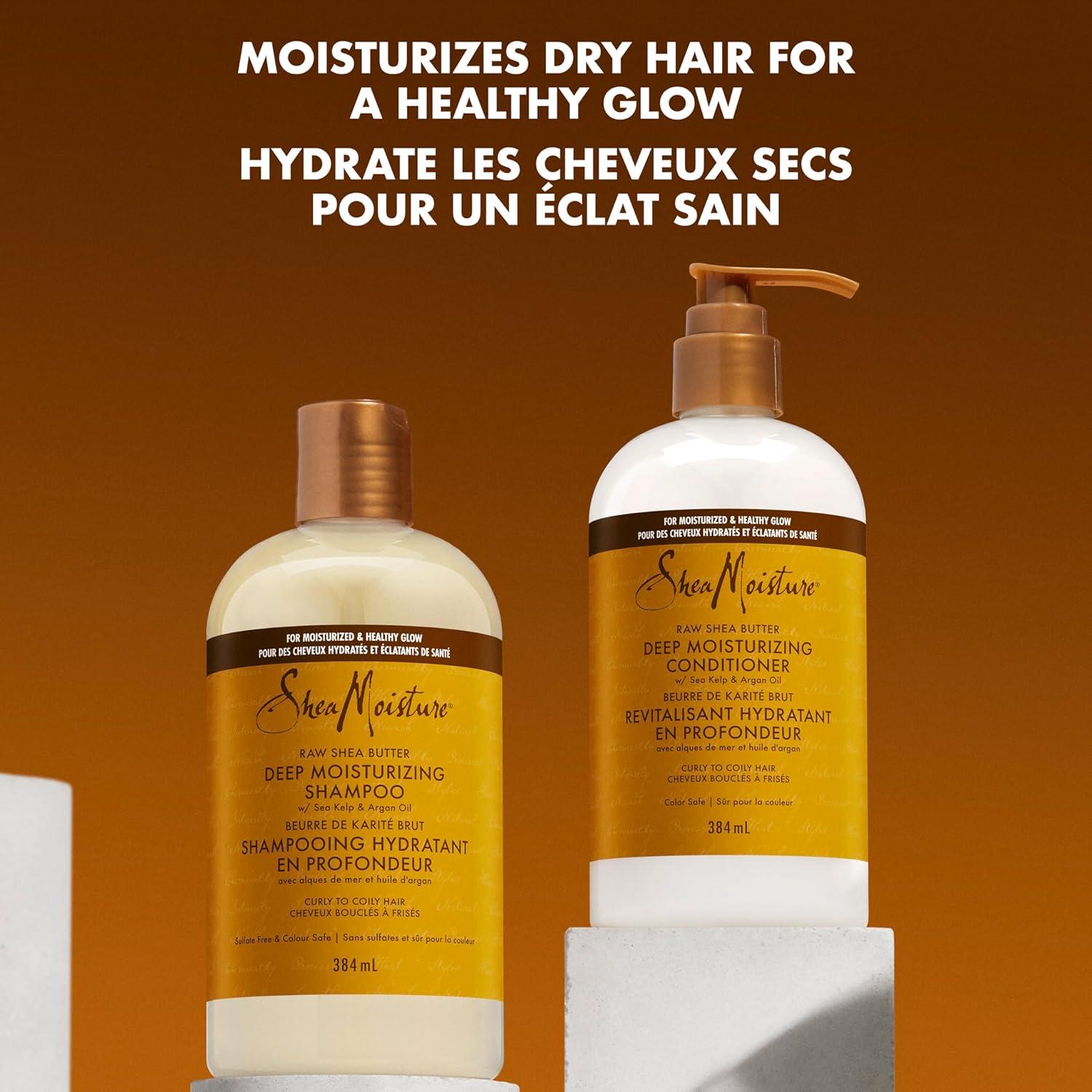 imageSheaMoisture Moisture Retention Shampoo for Dry Damaged or Transitioning Hair Raw Shea Butter Shampoo to Hydrate Hair 13 Fl Oz Pack of 213 Fl Oz Pack of 2