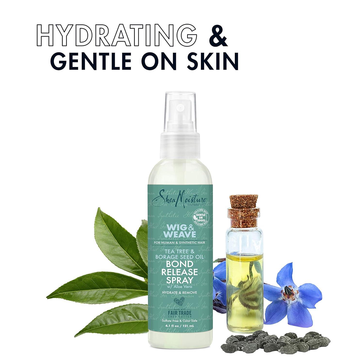 imageSheaMoisture Oil Shine Hair Spray for Wig and Weave Tea Tree and Borage Seed Oil Parabenfree Hair Shine Spray 8 FL Oz41 Fl Oz Pack of 1
