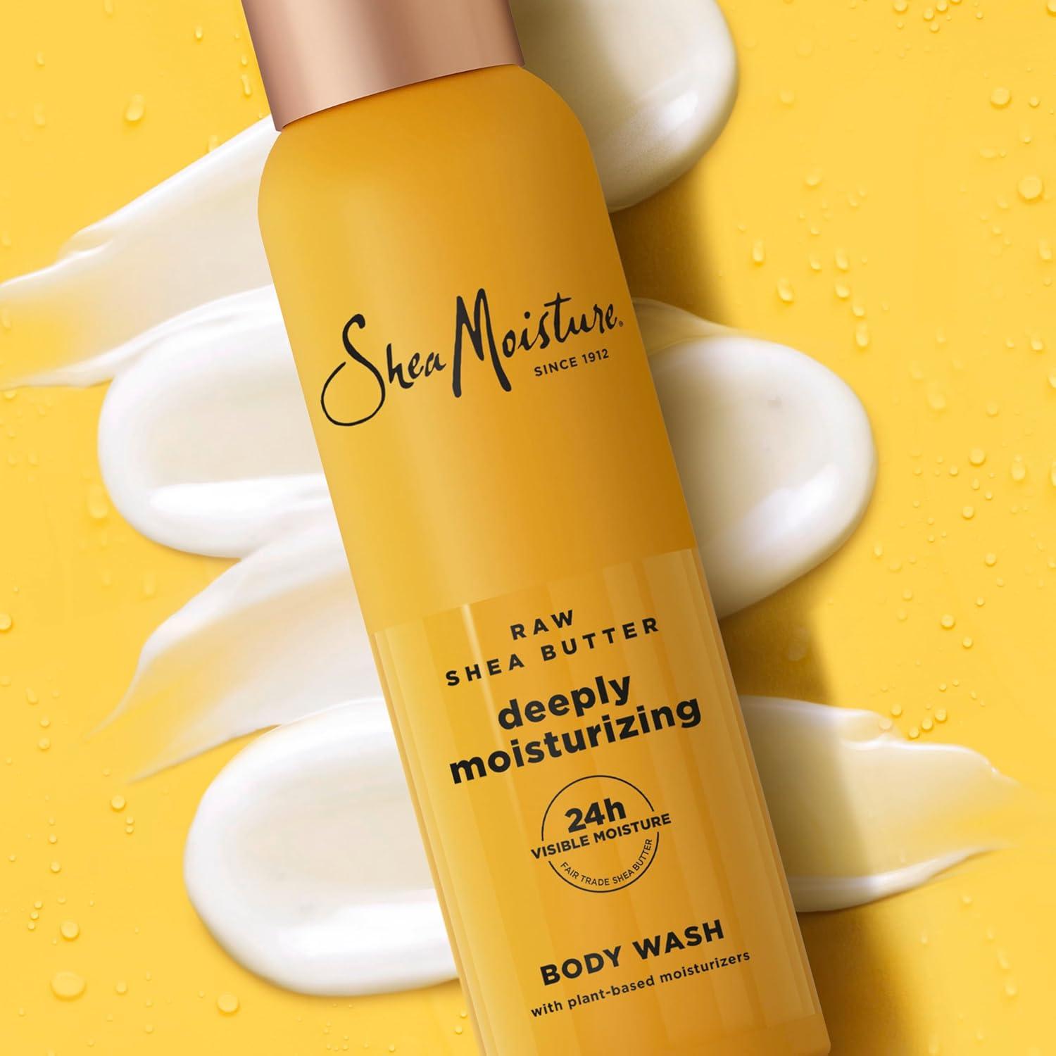 imageSheaMoisture Raw Shea Butter Body Wash Moisturize and Restore Deeply Moisturizing body wash for 24H Visible Moisture for Healthy Glowing Skin 18 oz