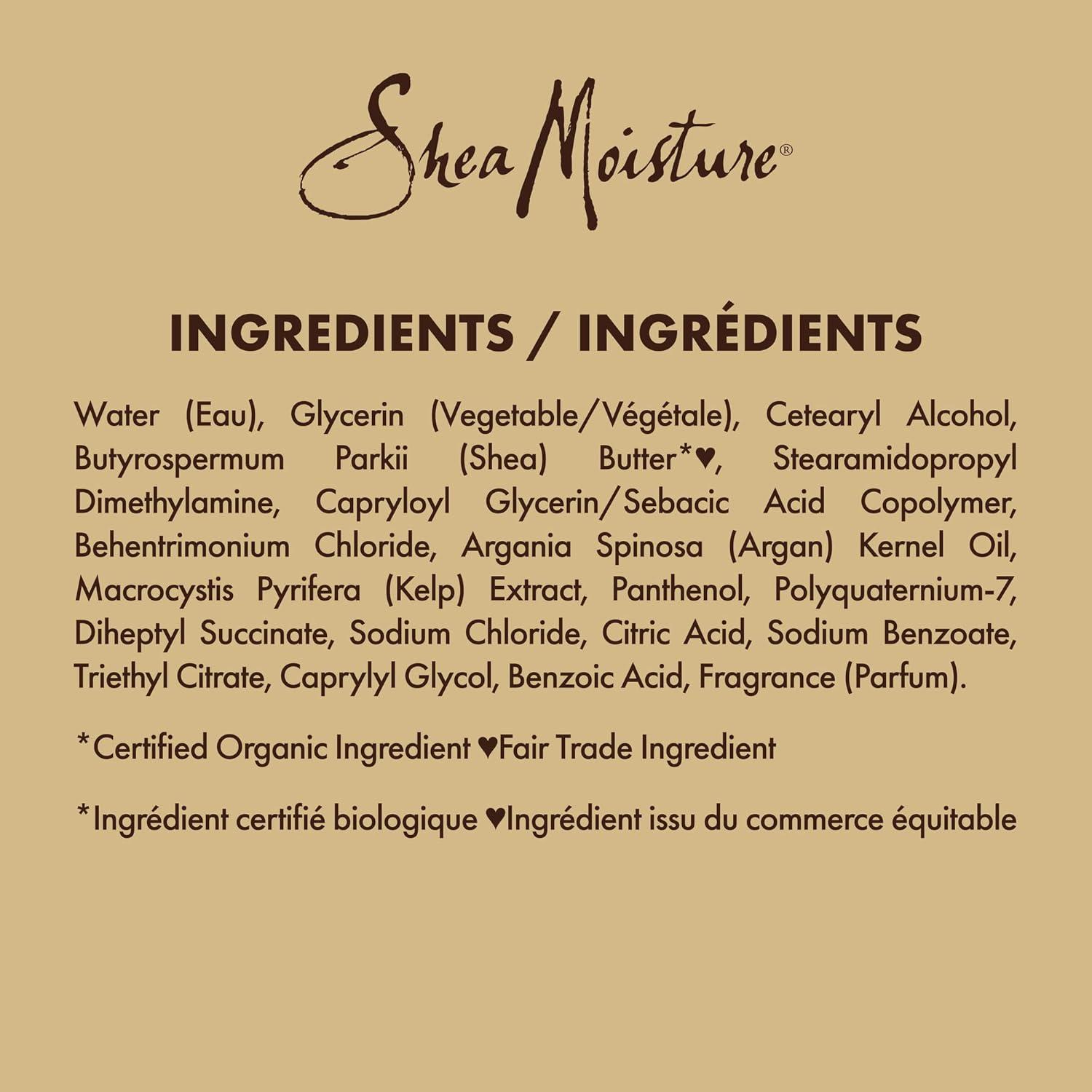 imageSheaMoisture Raw Shea Butter Deep Moisturizing Detangler for Dry Damaged Hair Hair Styling Product Formulated with Sea Kelp and Argan Oil 8 oz