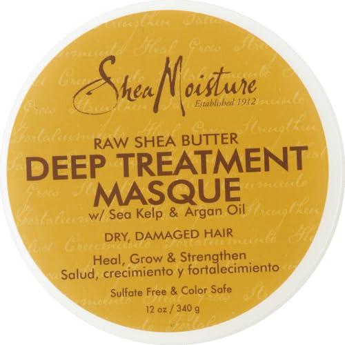 imageSheaMoisture Raw Shea Butter Deep Moisturizing Hair Masque 115 fl oz  Deep Conditioner for Curly Hair to Moisturize and Renew Sustainable Organic CrueltyFreeShea Butter  Sea Kelp  Argan Oil