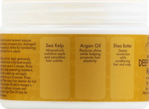 imageSheaMoisture Raw Shea Butter Deep Moisturizing Hair Masque 115 fl oz  Deep Conditioner for Curly Hair to Moisturize and Renew Sustainable Organic CrueltyFreeShea Butter  Sea Kelp  Argan Oil