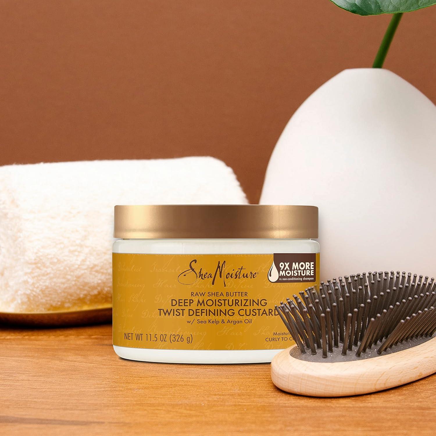 imageSheaMoisture Raw Shea Butter Deep Moisturizing Twist Defining Custard To Moisturize and Define Your Curls 115 oz