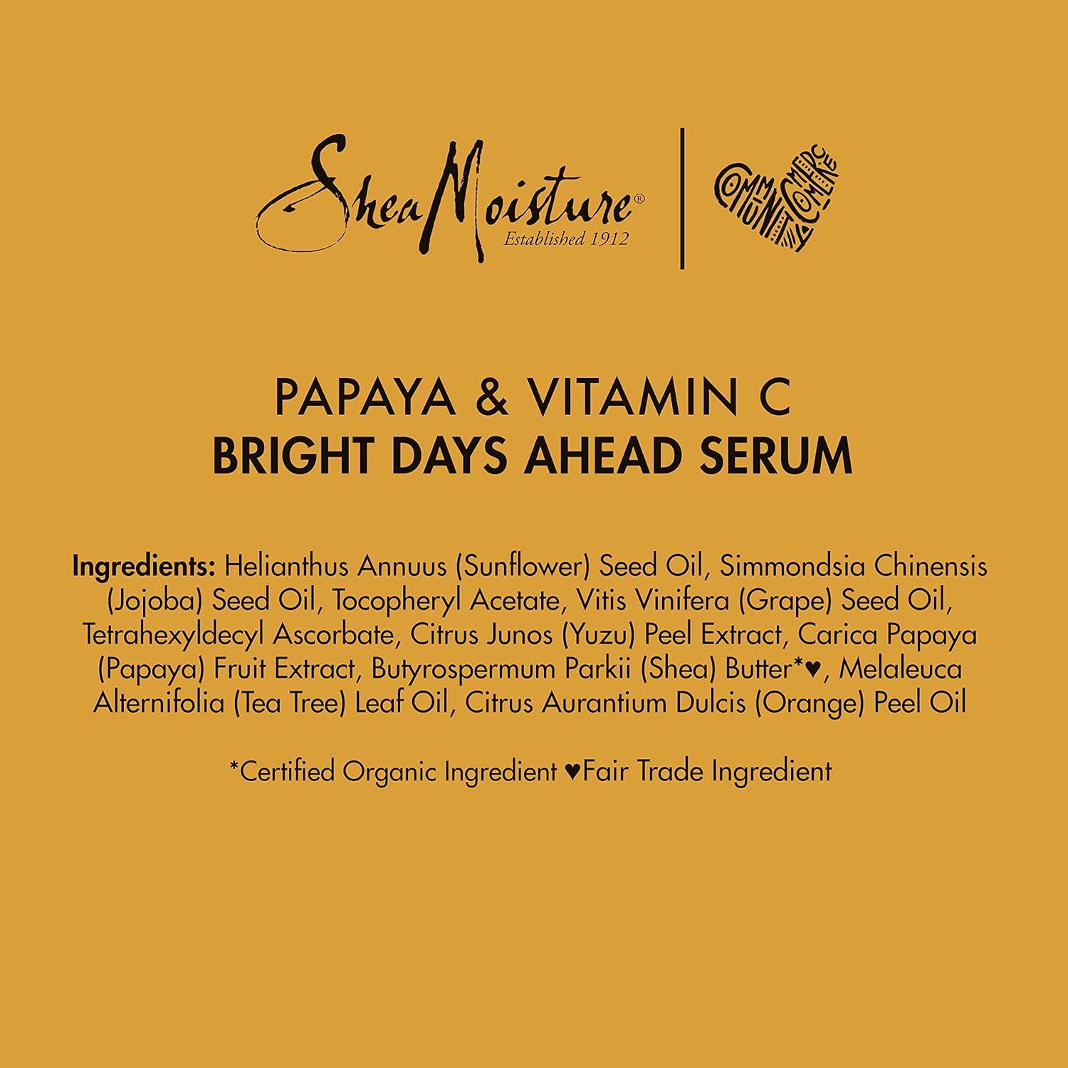 imageSheaMoisture Serum For All Skin Types Papaya and Vitamin C Vitamin C Serum 1 oz1 Ounce Pack of 1