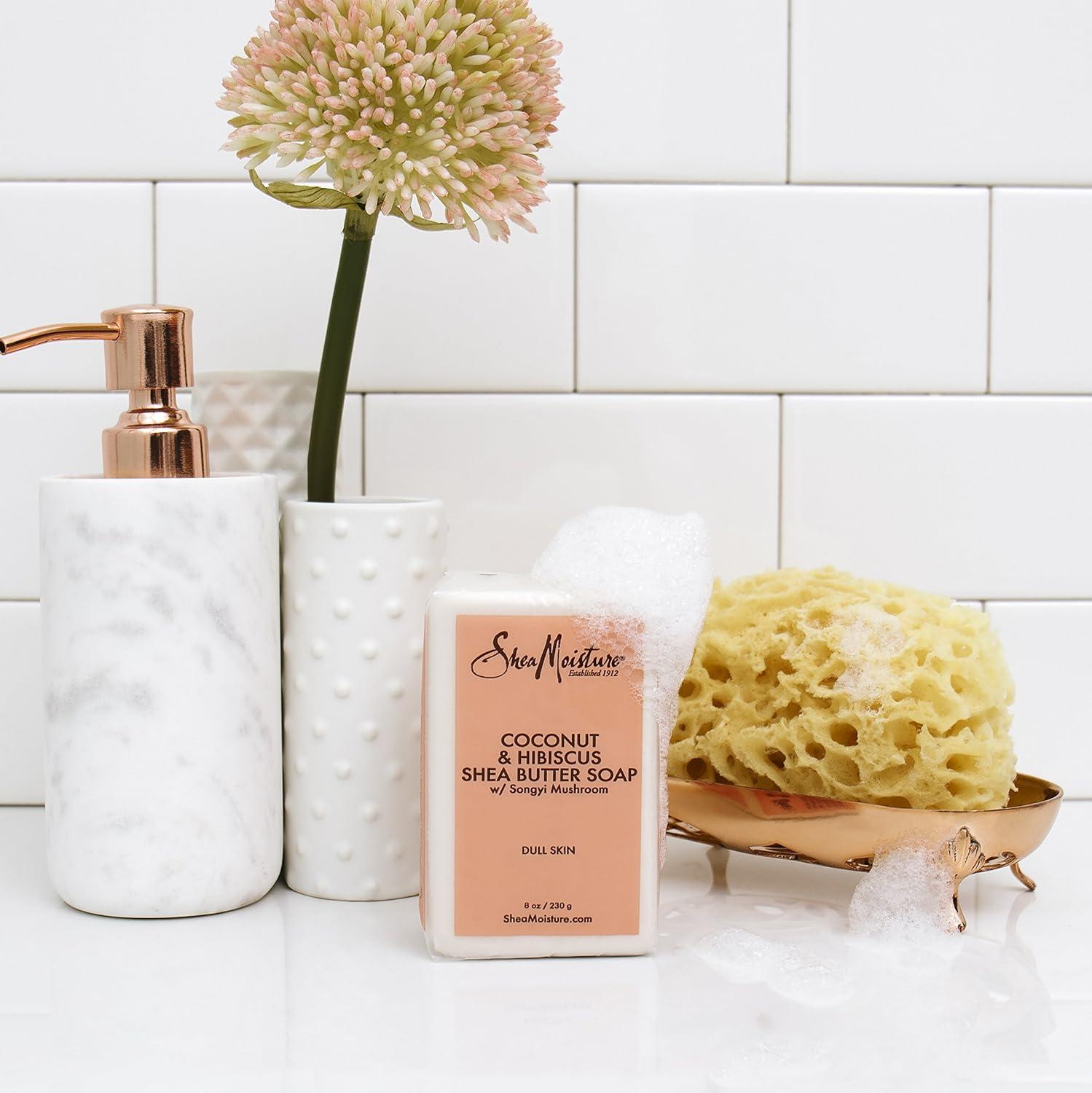 imageSheaMoisture Shea Butter Soap for All Skin Types 100 percent Virgin Coconut Oil Cruelty Free Skin Care 8 oz 4 Count8 Ounce Pack of 1
